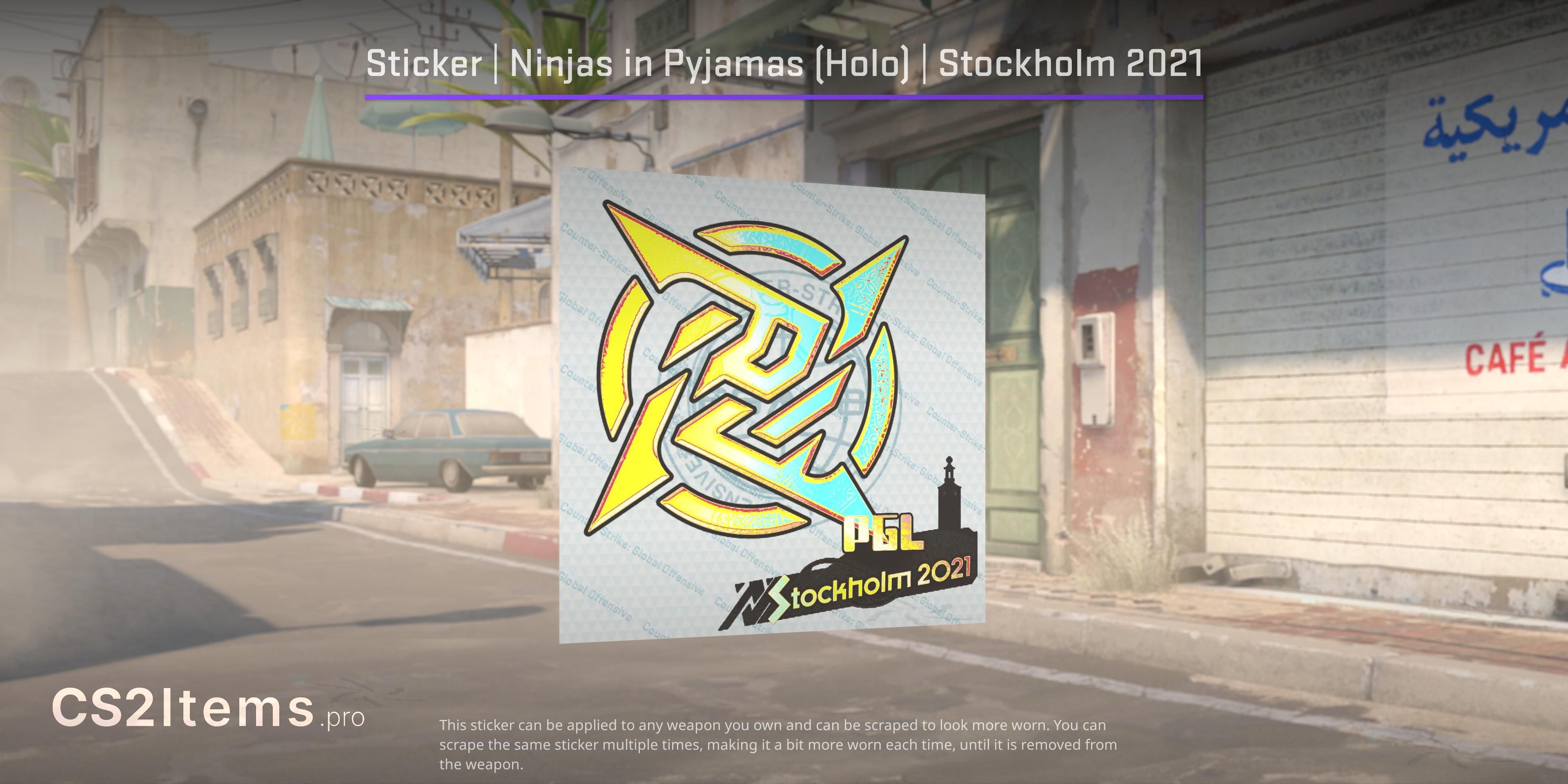 CS2 Autocolante | Ninjas in Pyjamas (Holo) | Estocolmo 2021 Frente