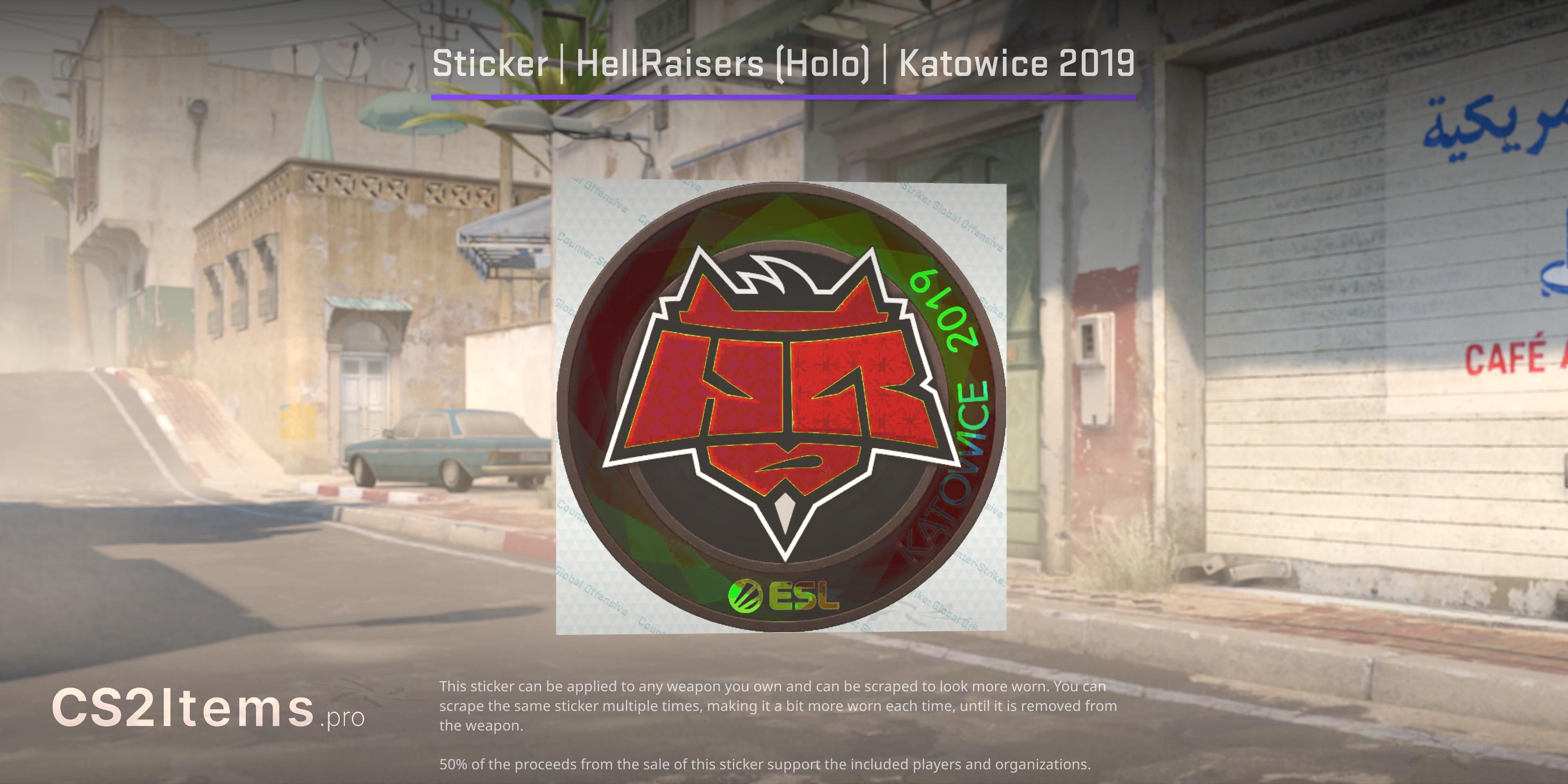 CS2 Autocolante | HellRaisers (Holo) | Katowice 2019 Frente