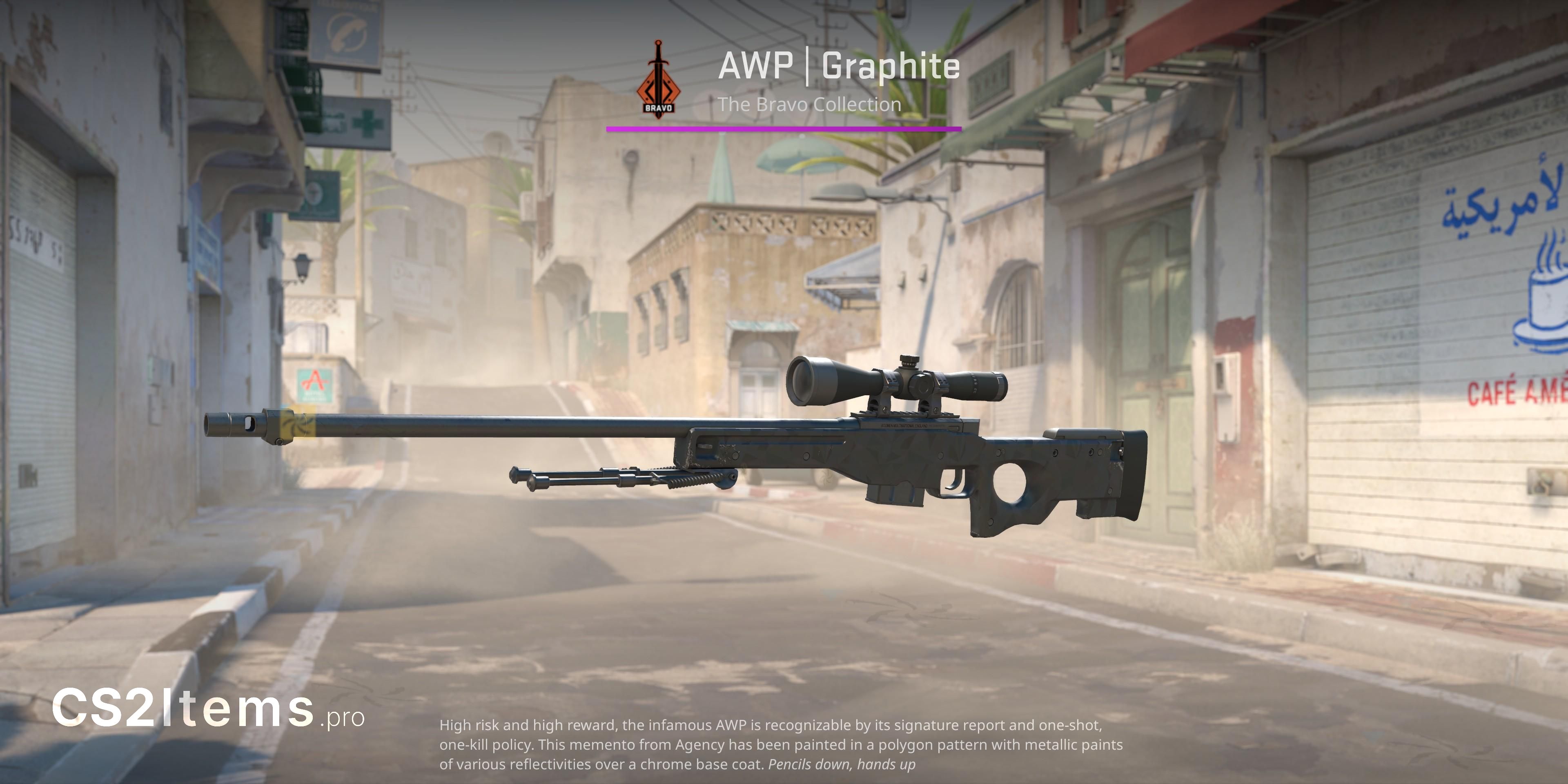 CS2 AWP | 石墨黑 前部