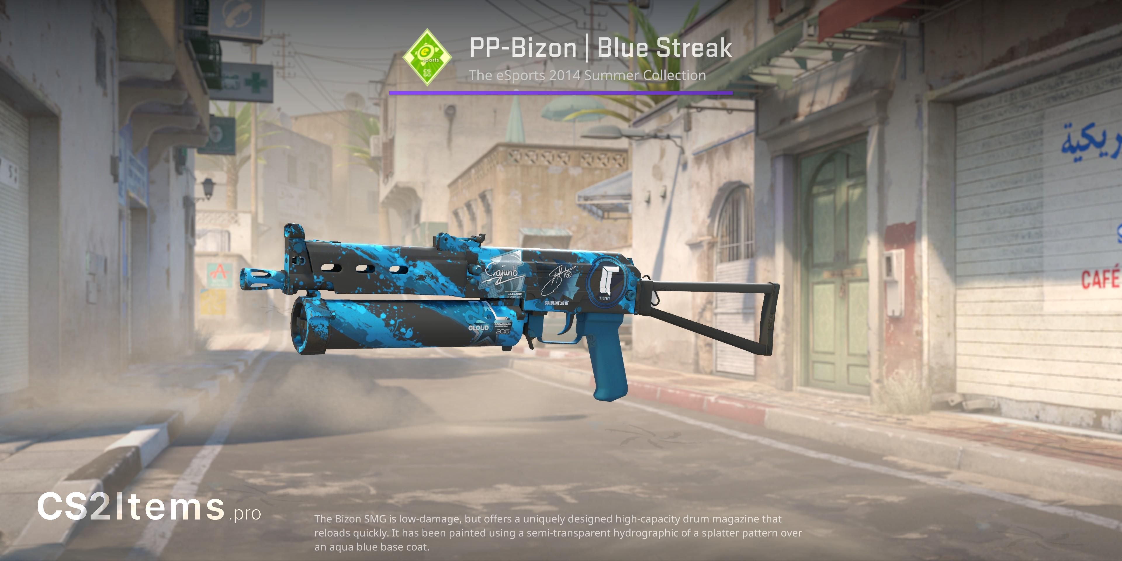 CS2 PP-Bizon | Blue Streak Mặt trước