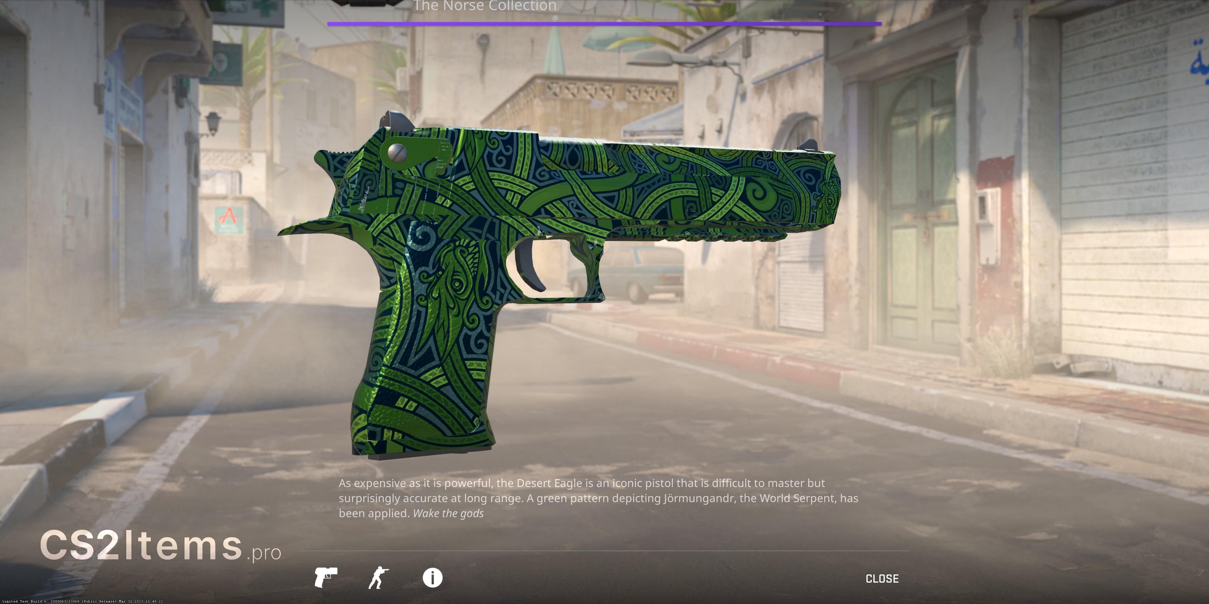 CS2 Desert Eagle | Emerald Jörmungandr 裏面