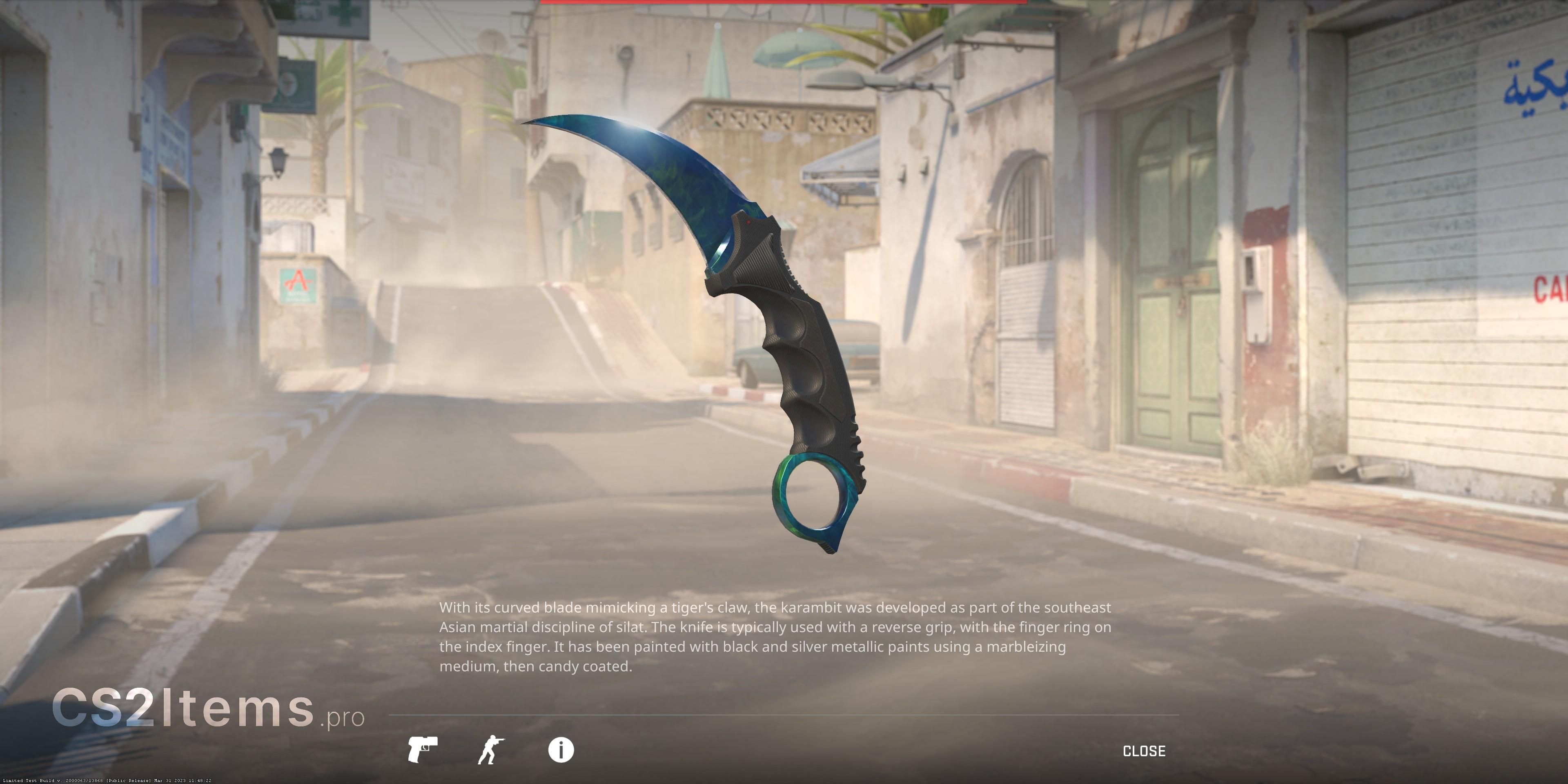 CS2 Karambit ★ | Doppler gamma Parte posterior