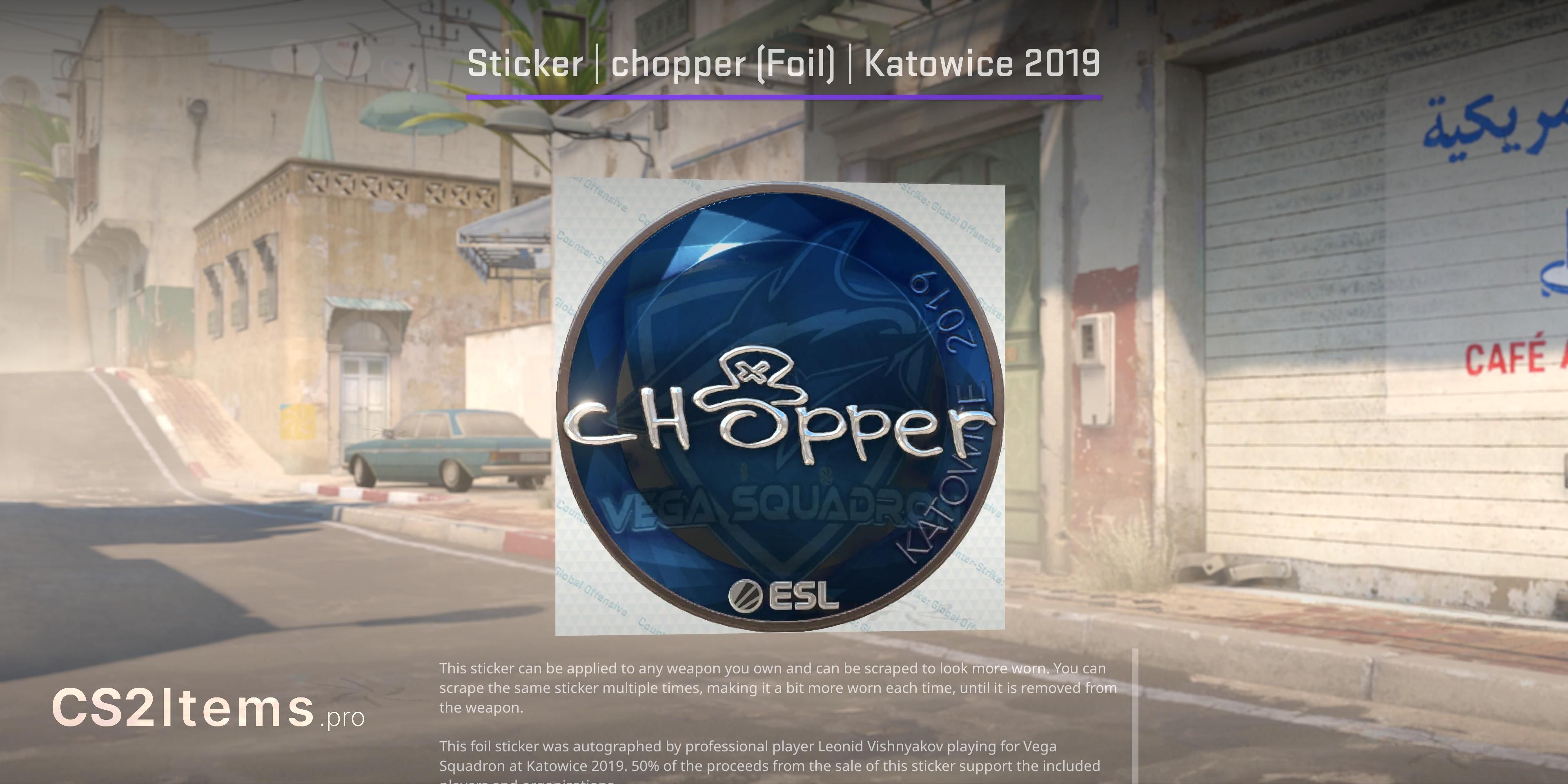 CS2 Autocolante | chopper (Foil) | Katowice 2019 Frente