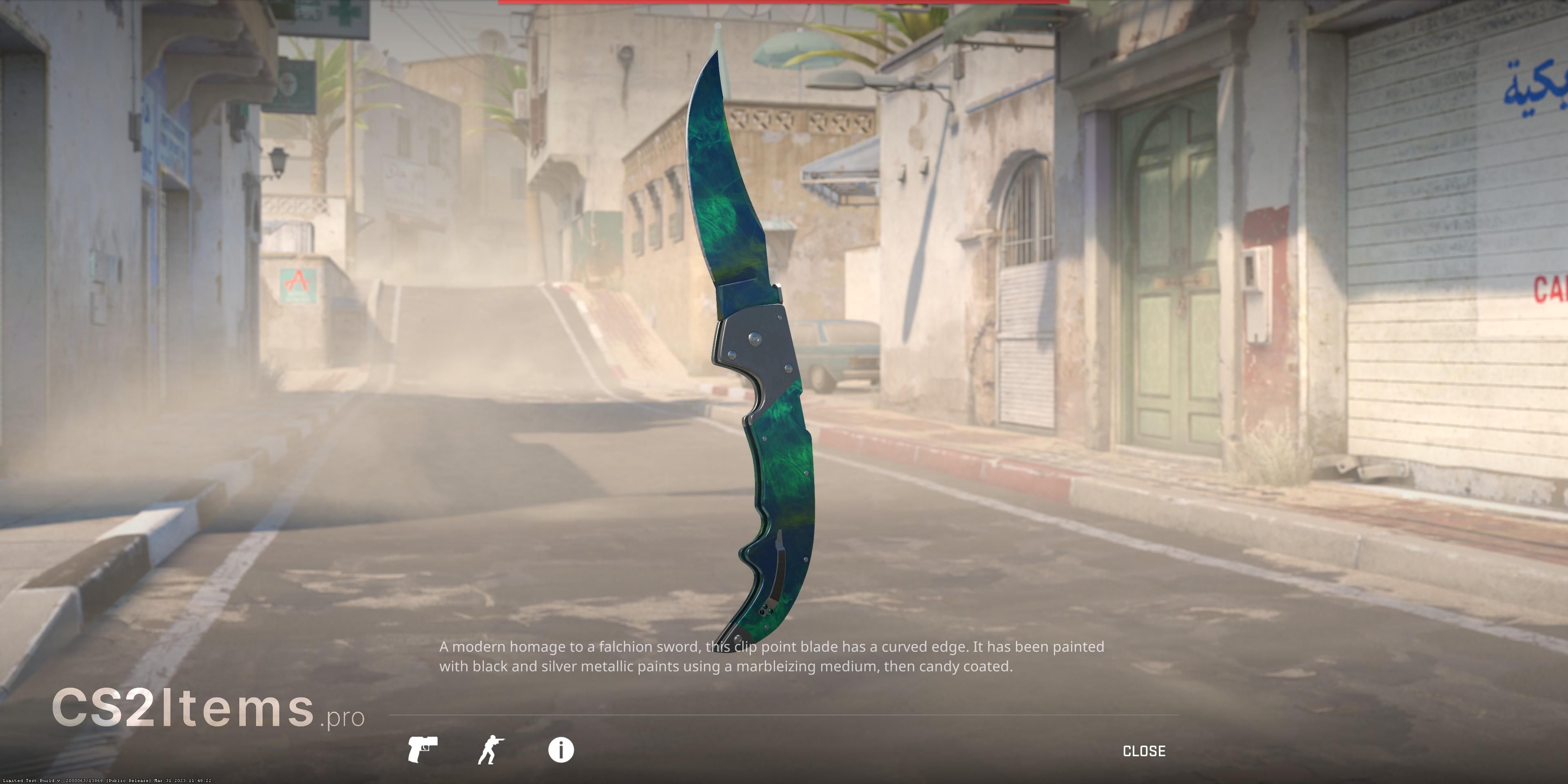 CS2 Falchion-Messer (★) | Gamma Doppler Rückseite