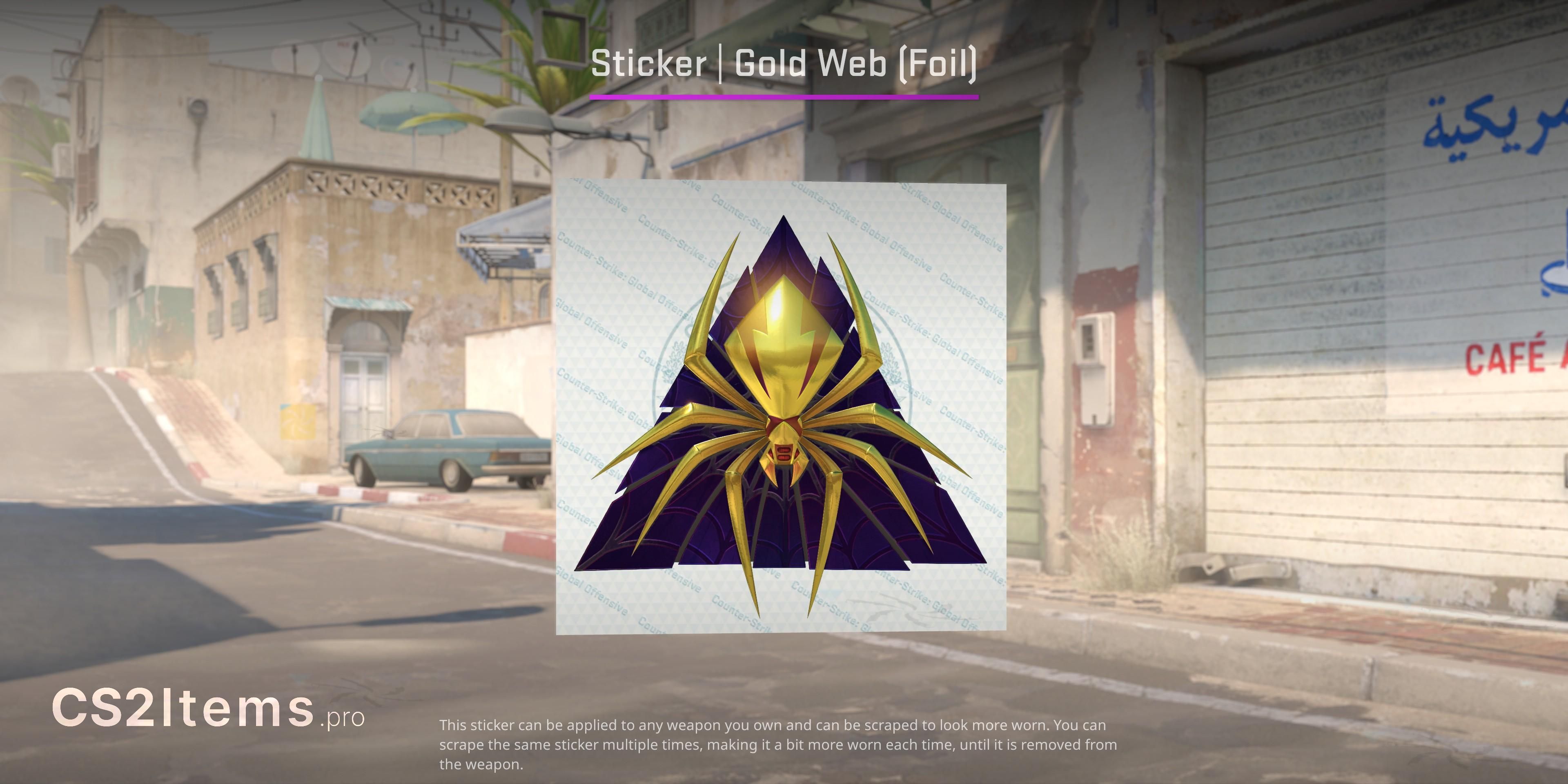 CS2 Sticker | Gold Web (Foil) Front