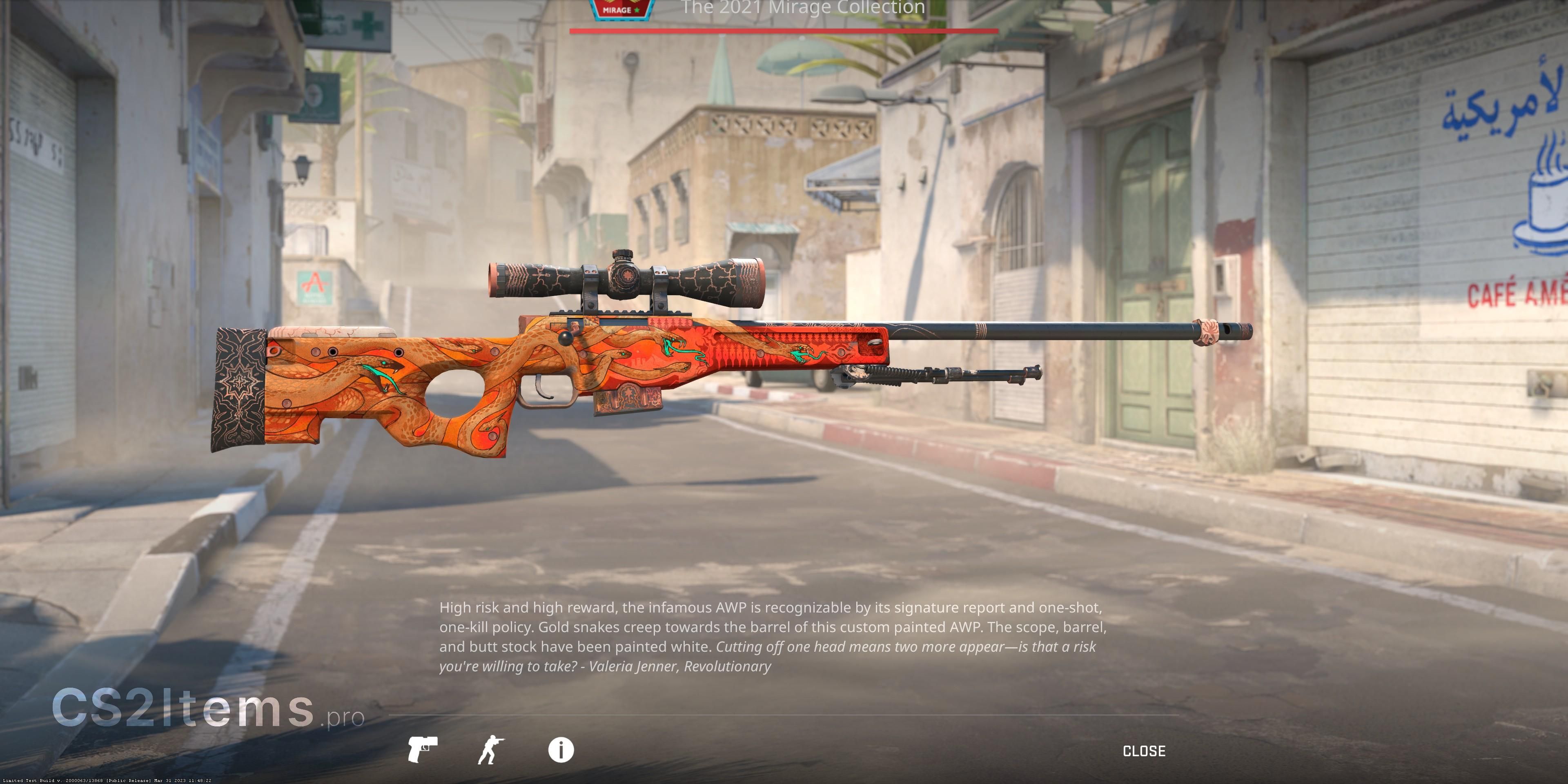 CS2 AWP | Hidra del desierto Parte posterior