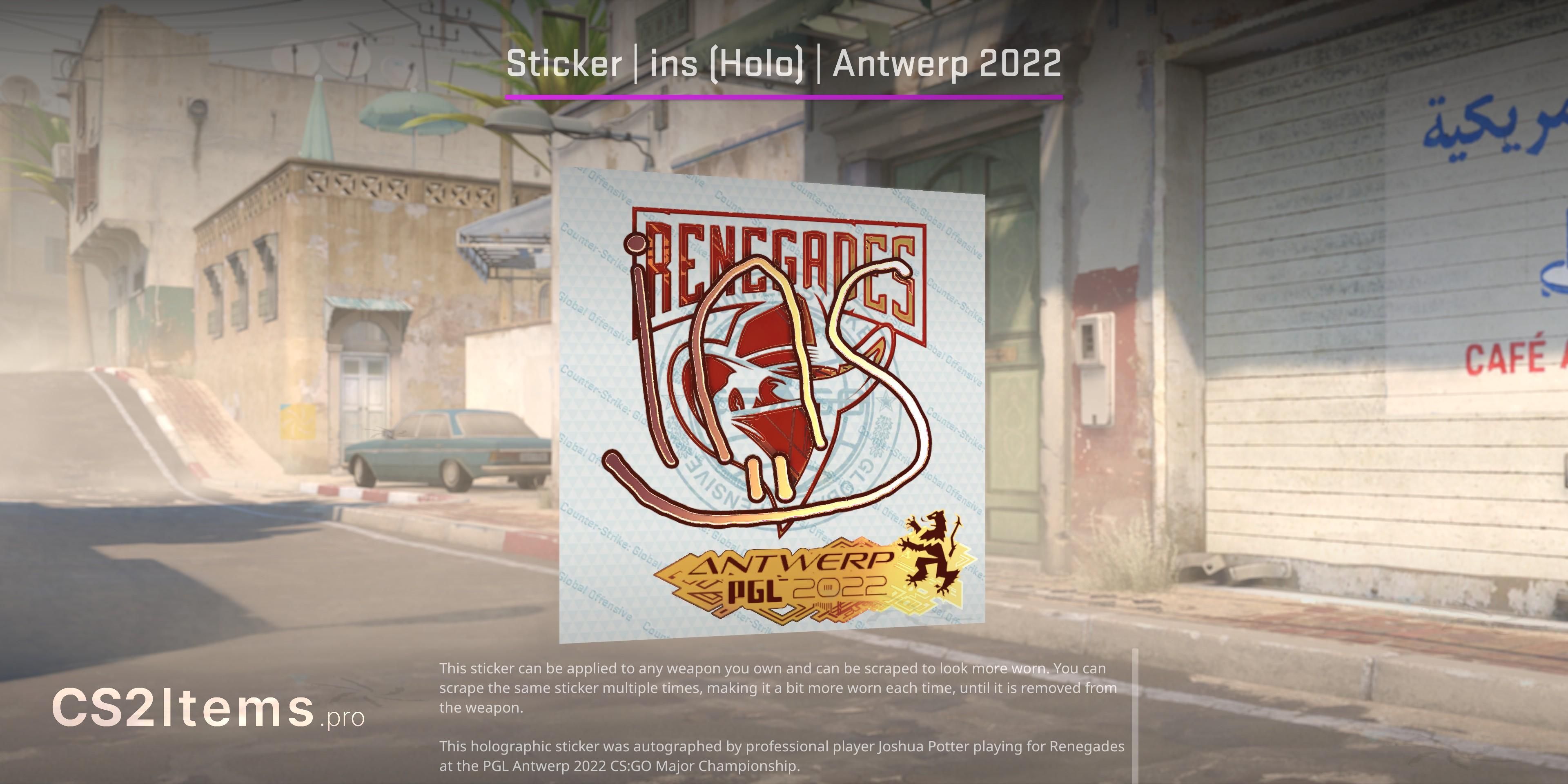 CS2 Sticker | ins (Holo) | Antwerp 2022 Voorkant