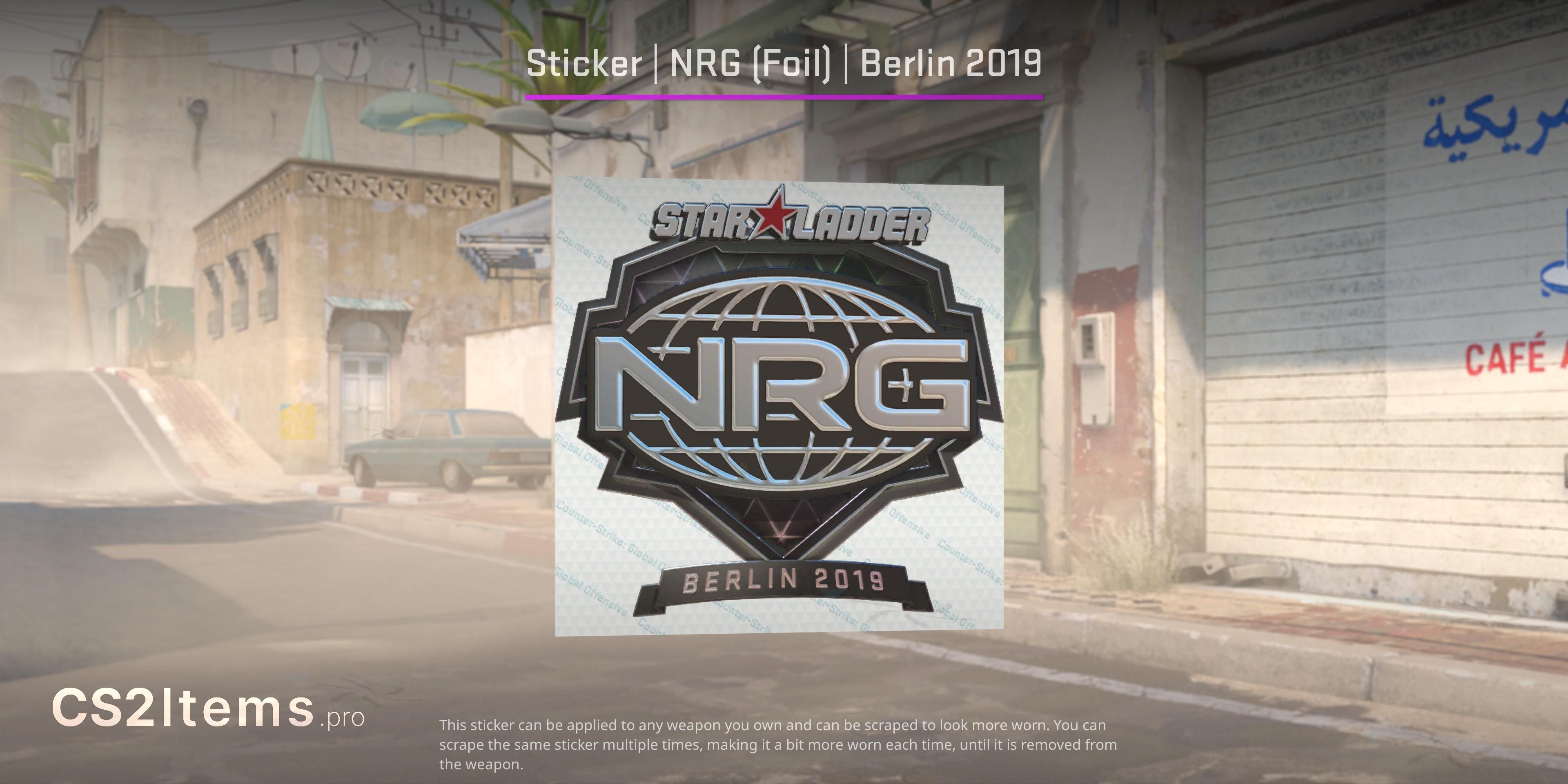 CS2 Sticker | NRG (Glimmend) | Berlin 2019 Voorkant