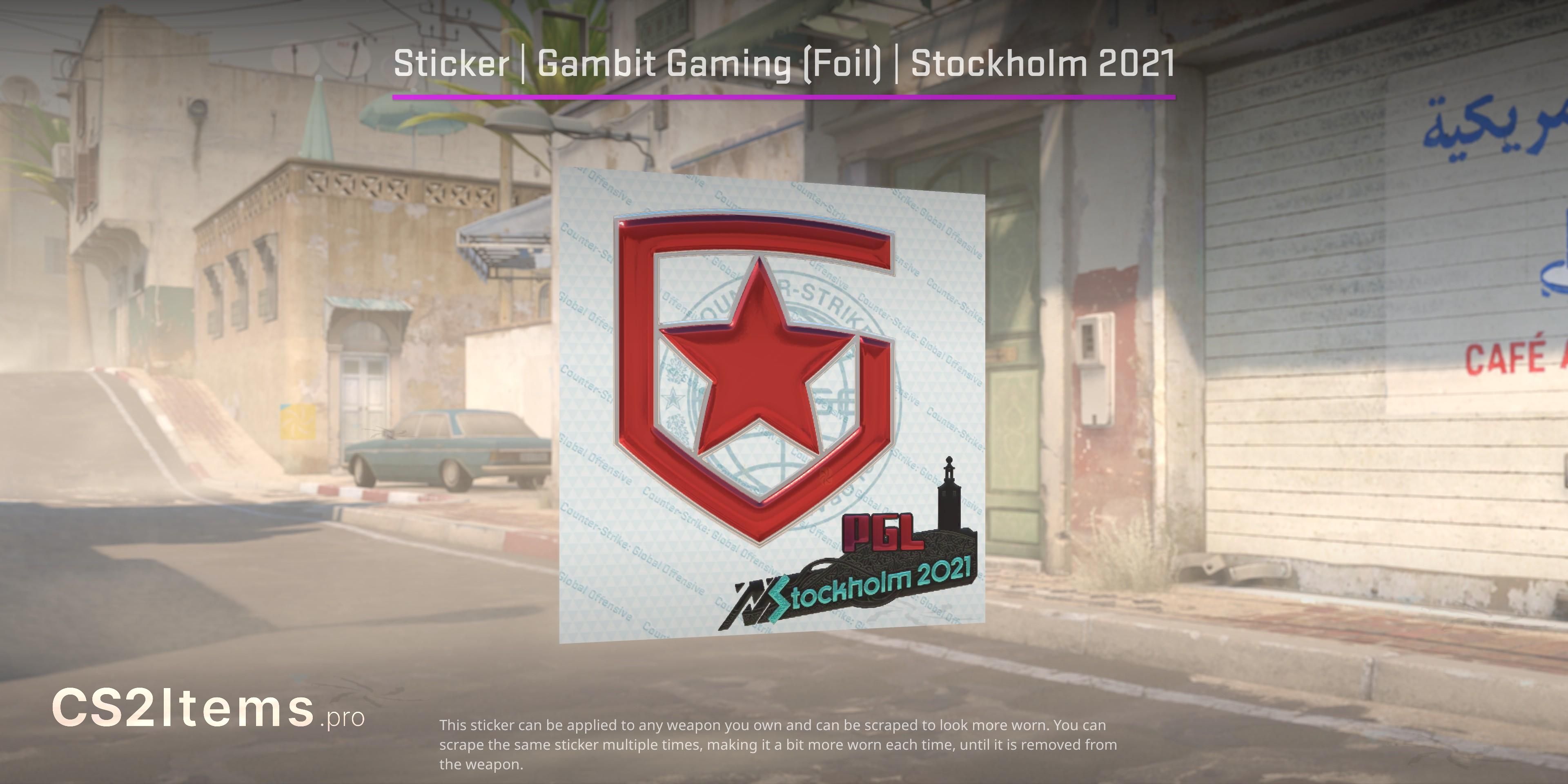 CS2 Adesivo | Gambit Gaming (Foil) | Stoccolma 2021 Anteriore