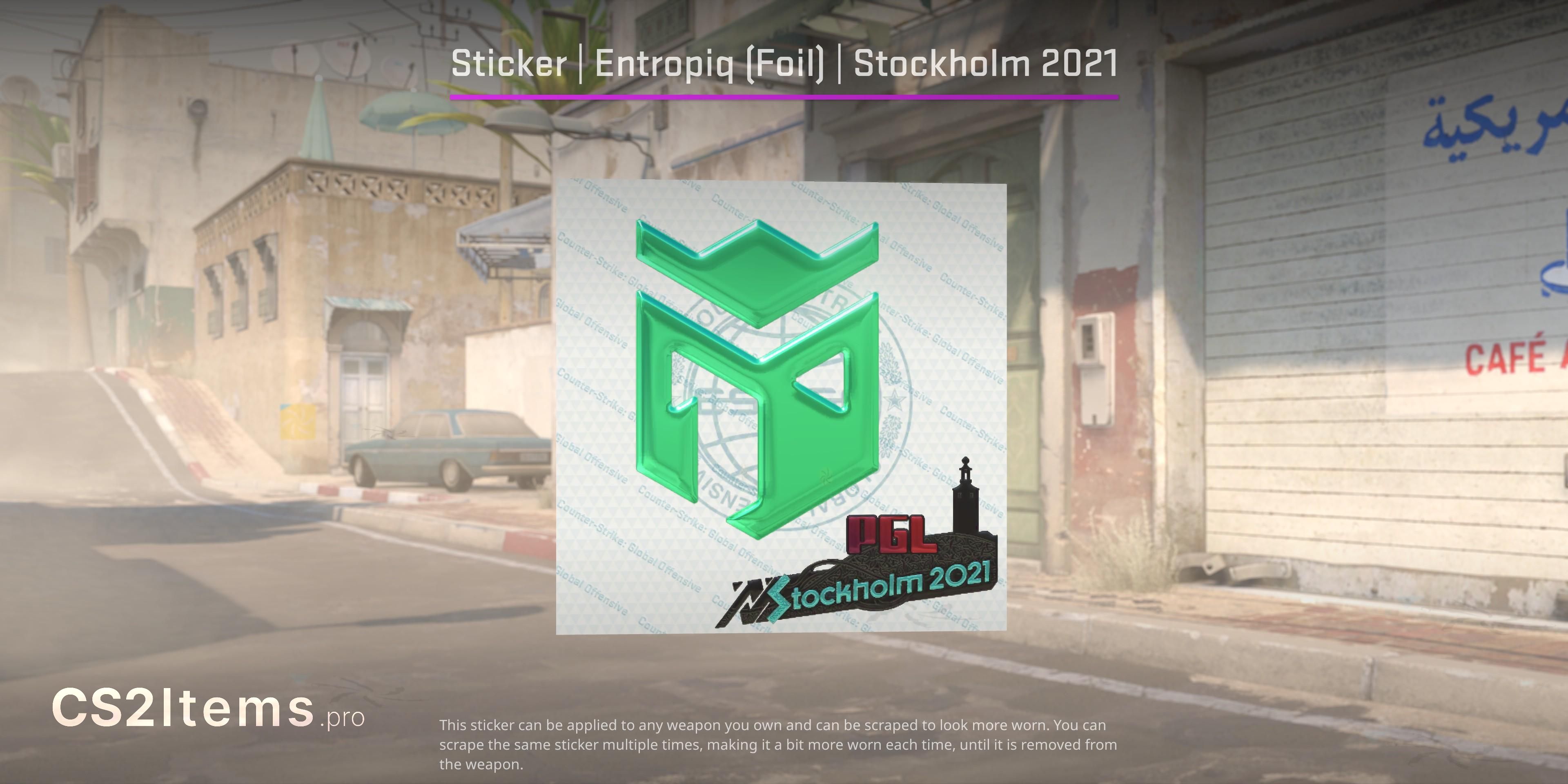 CS2 Adesivo | Entropiq (Foil) | Stoccolma 2021 Anteriore