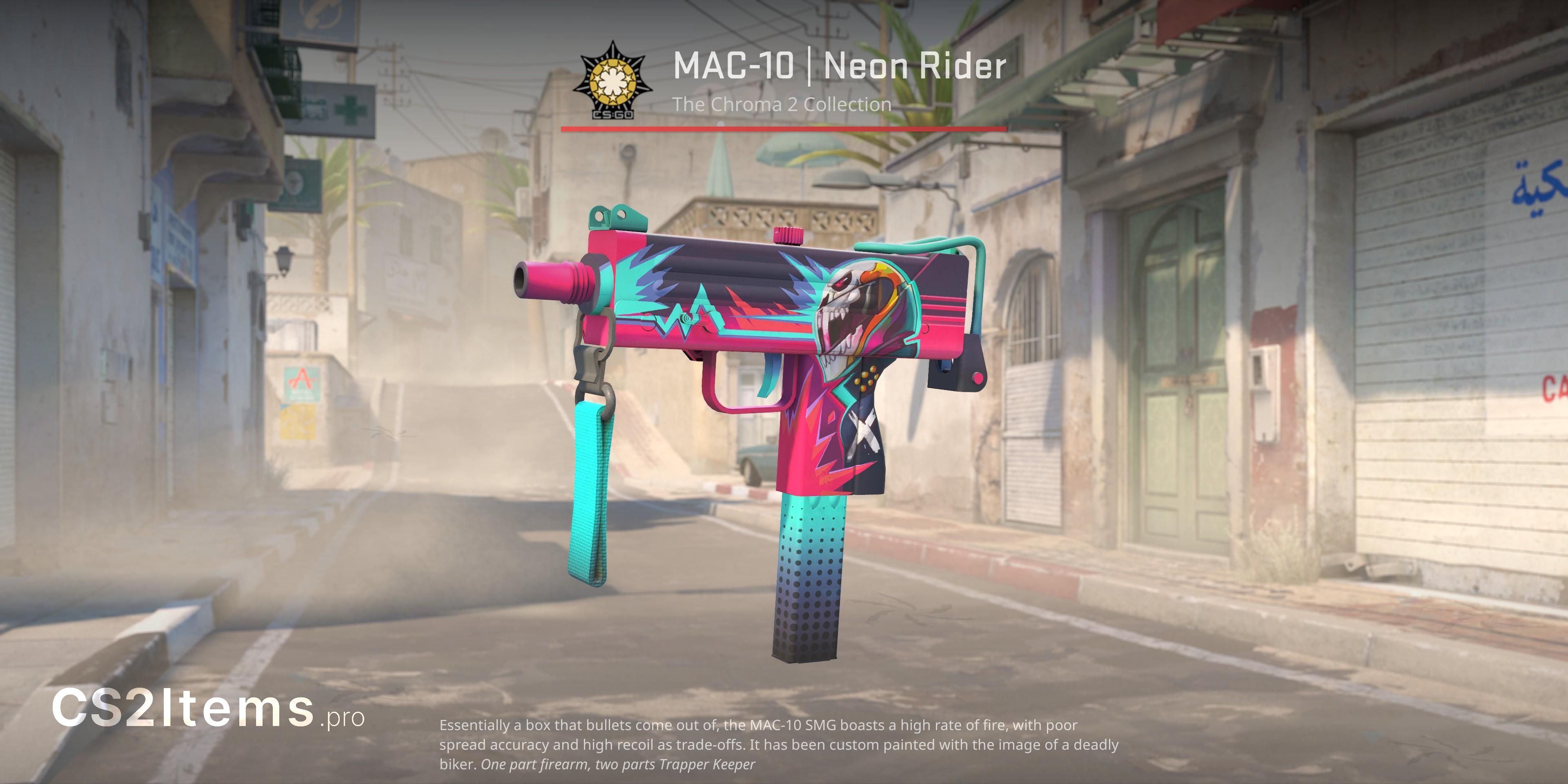 CS2 MAC-10 | Neon Rider Front