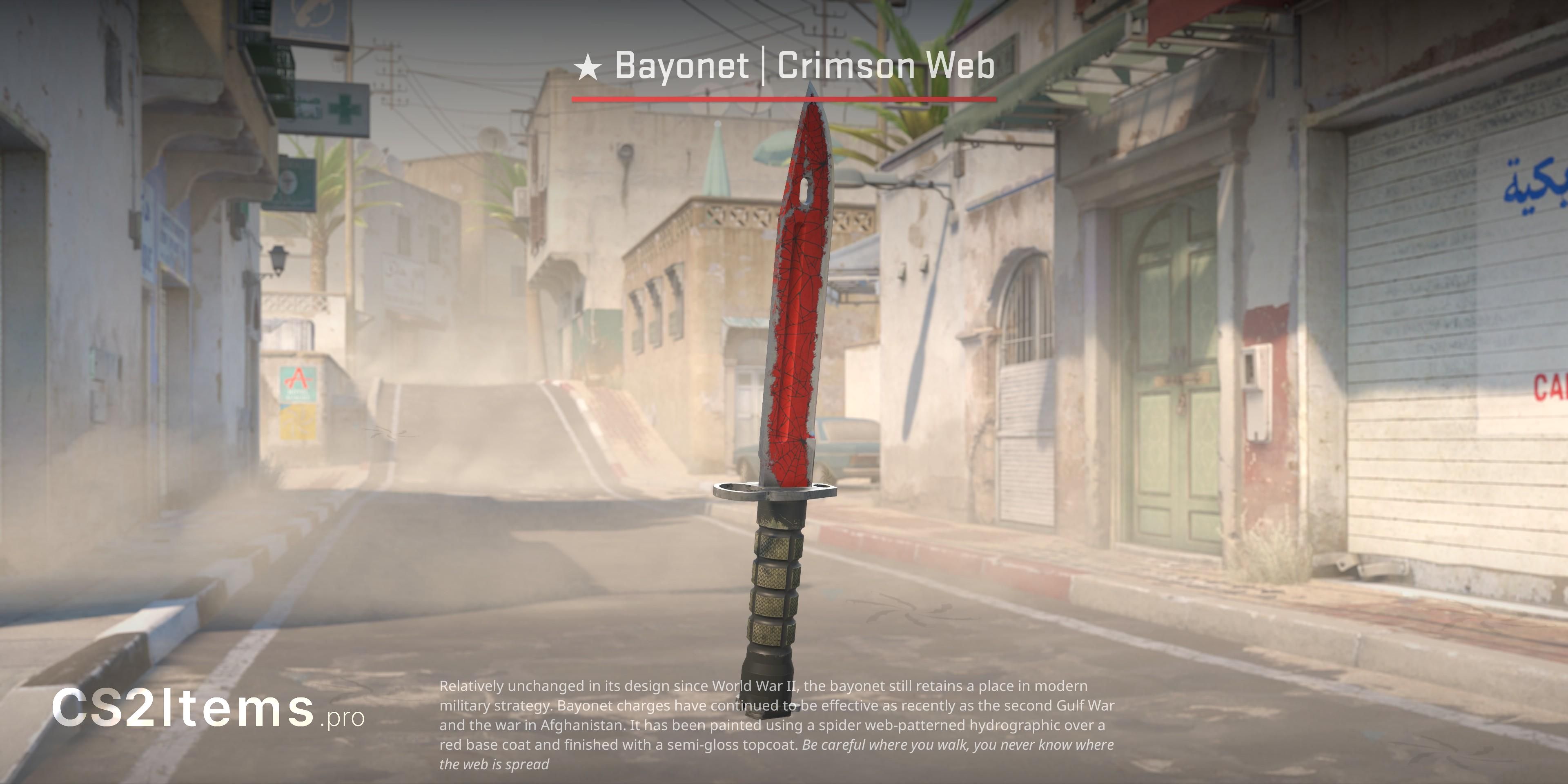 CS2 Bayonet ★ | Crimson Web Frente