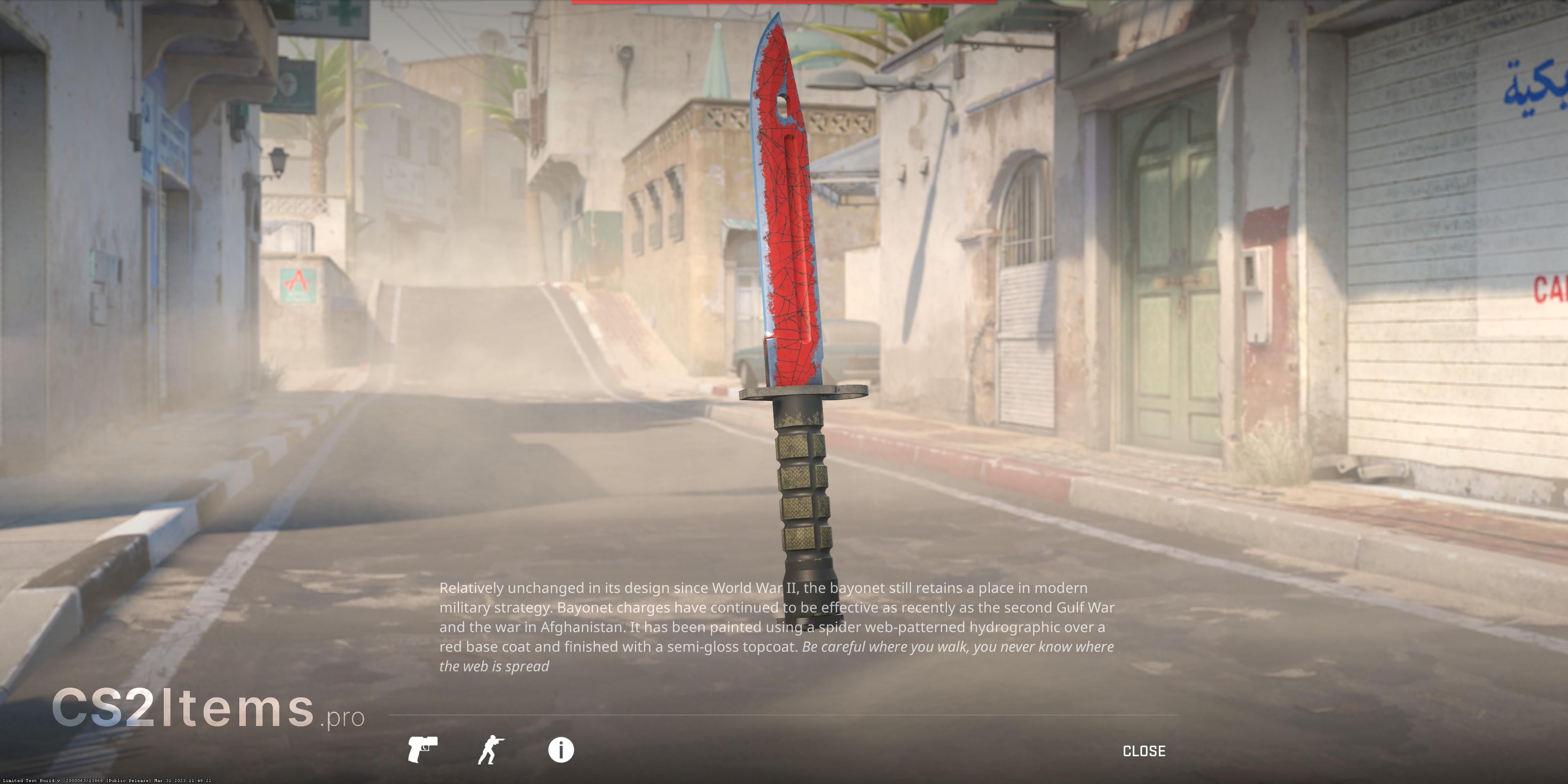 CS2 Bayonet ★ | Crimson Web Atrás