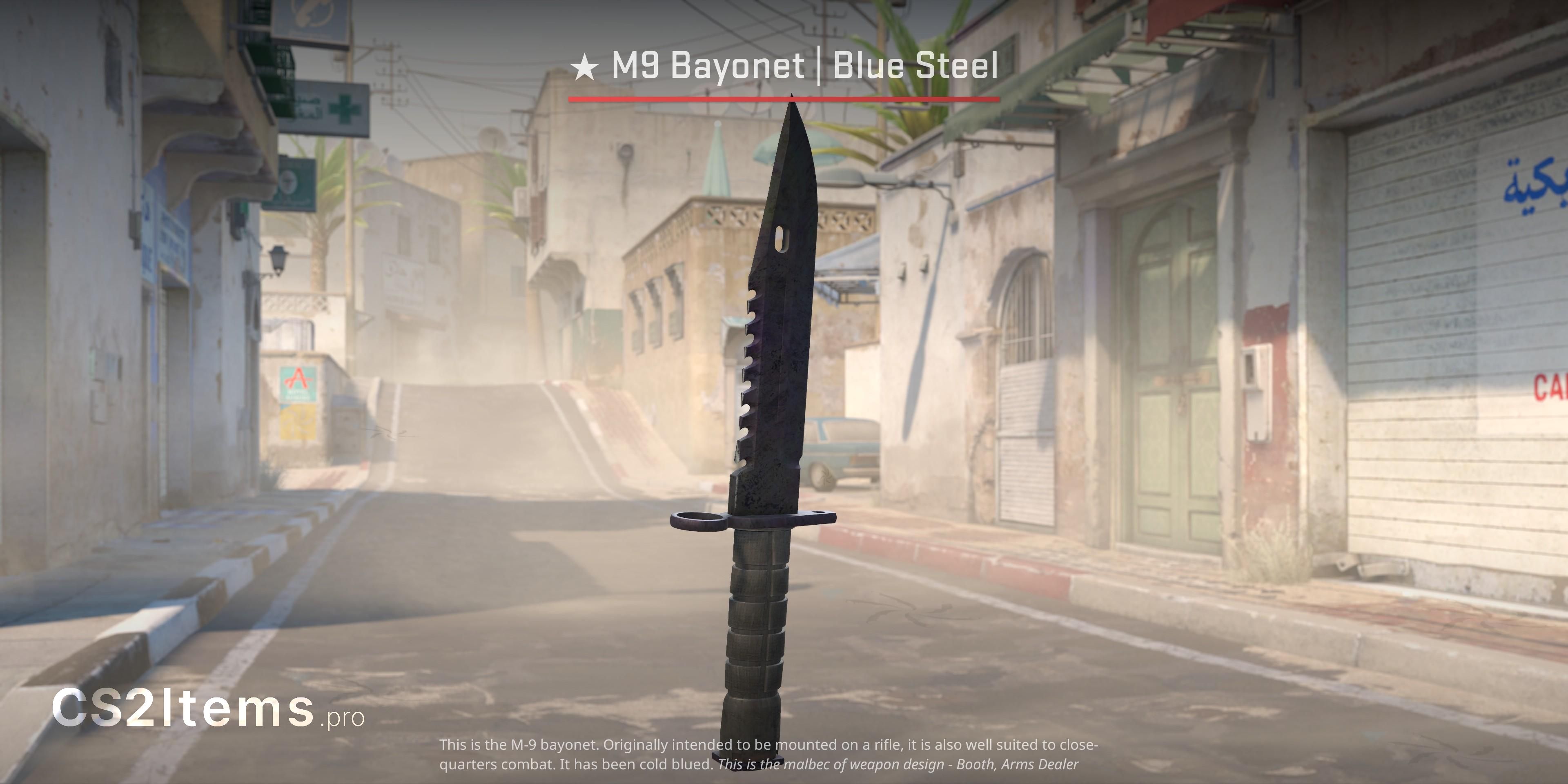 CS2 ★ M9-bajonett | Blue Steel Framsida