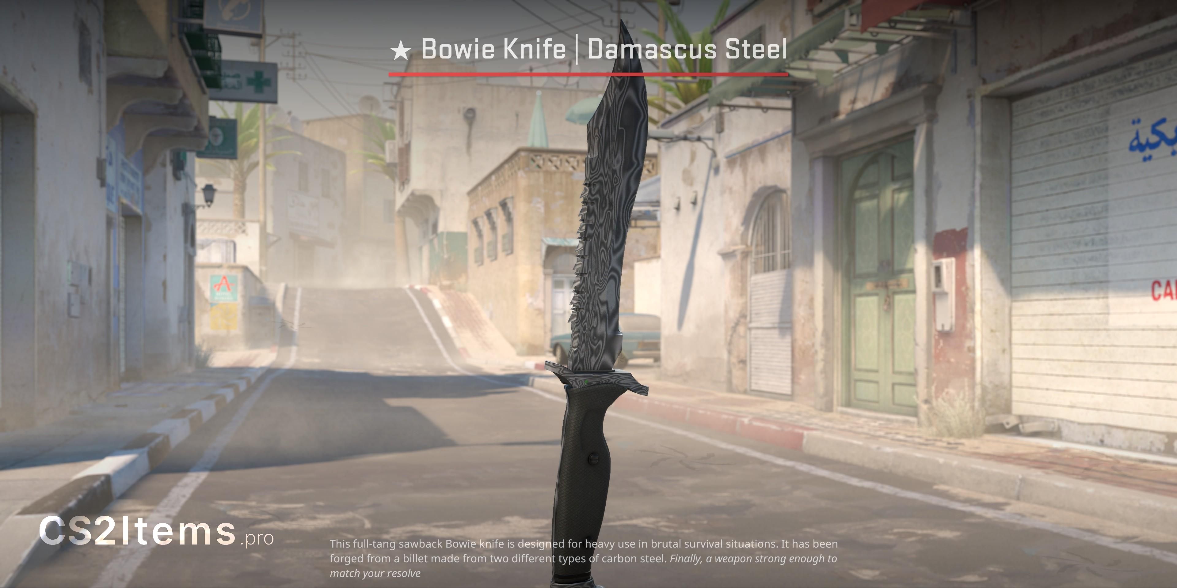 CS2 Cuțit Bowie (★) | Damascus Steel Față