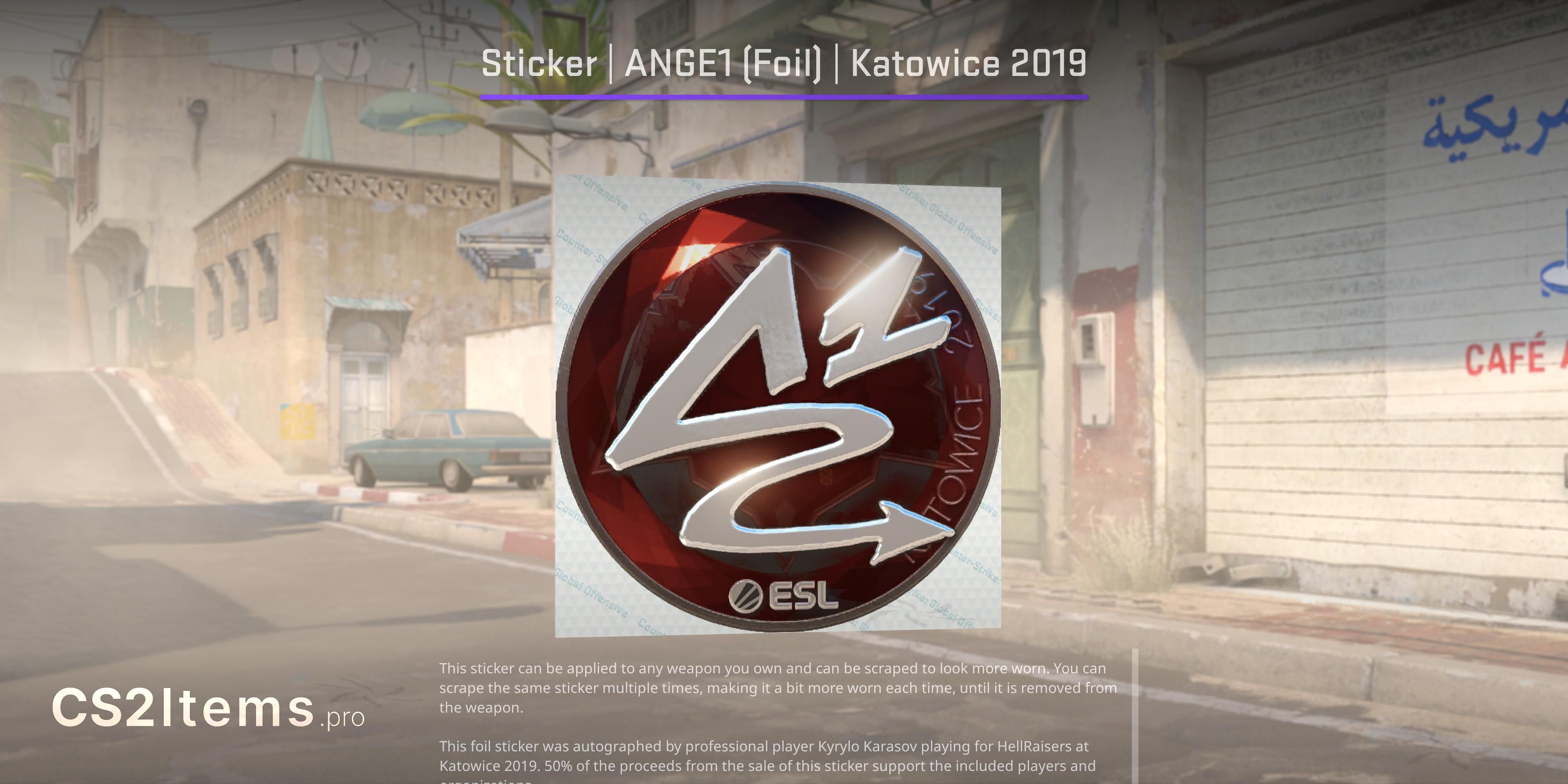 CS2 Autocolante | ANGE1 (Foil) | Katowice 2019 Frente