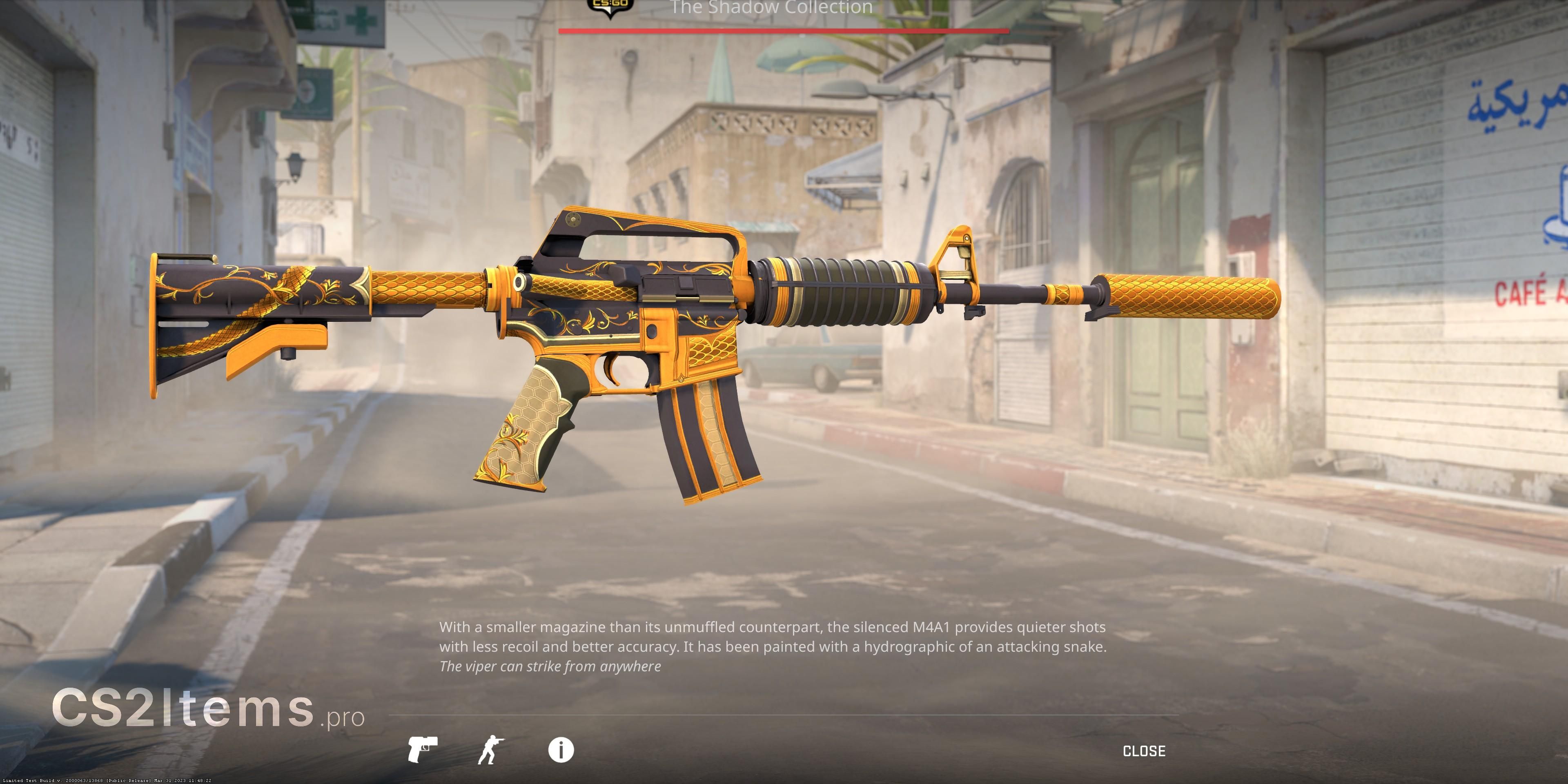 CS2 M4A1-S | Golden Coil Onderkant