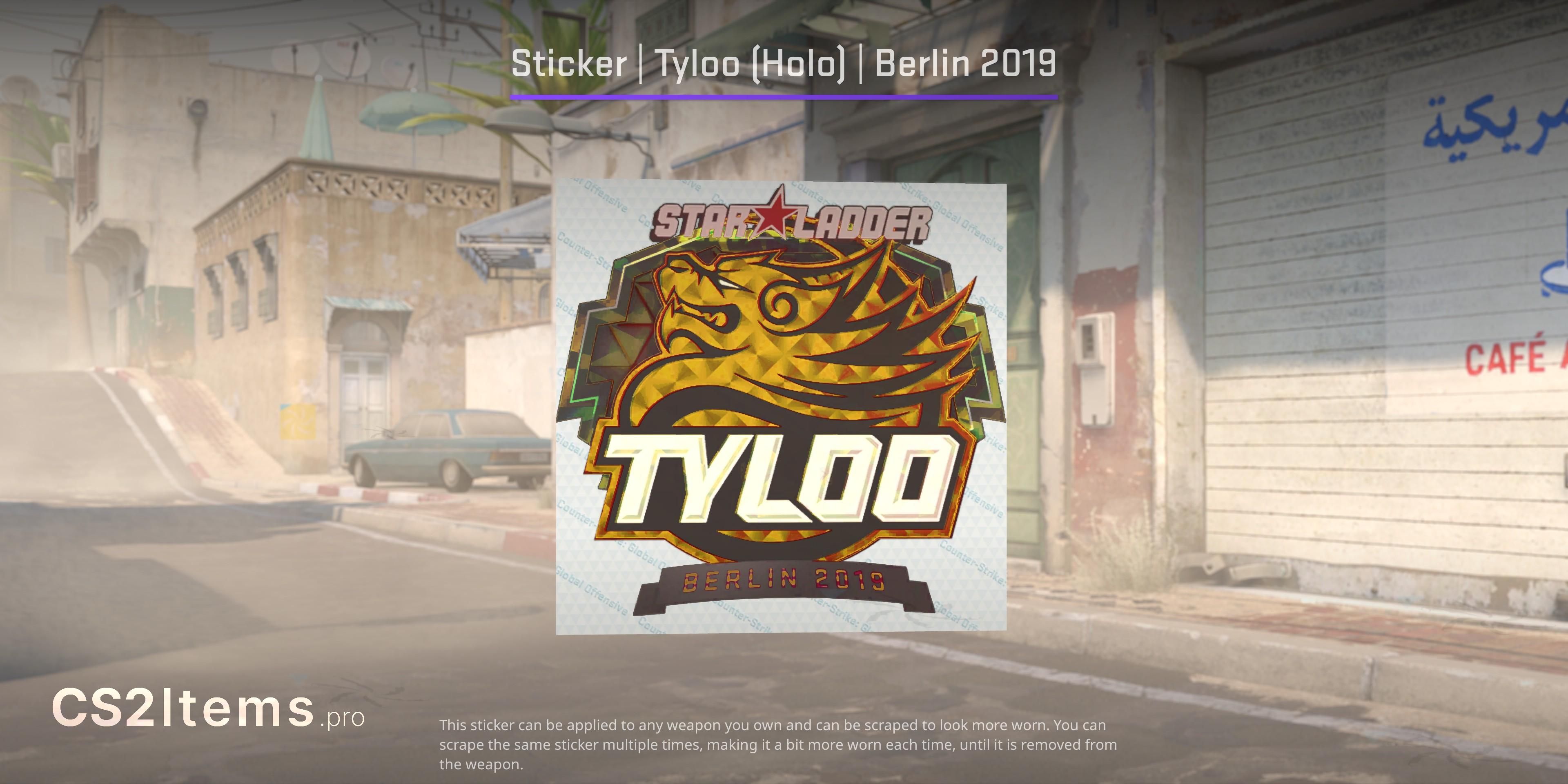 CS2 Sticker | Tyloo (Holo) | Berlin 2019 Voorkant