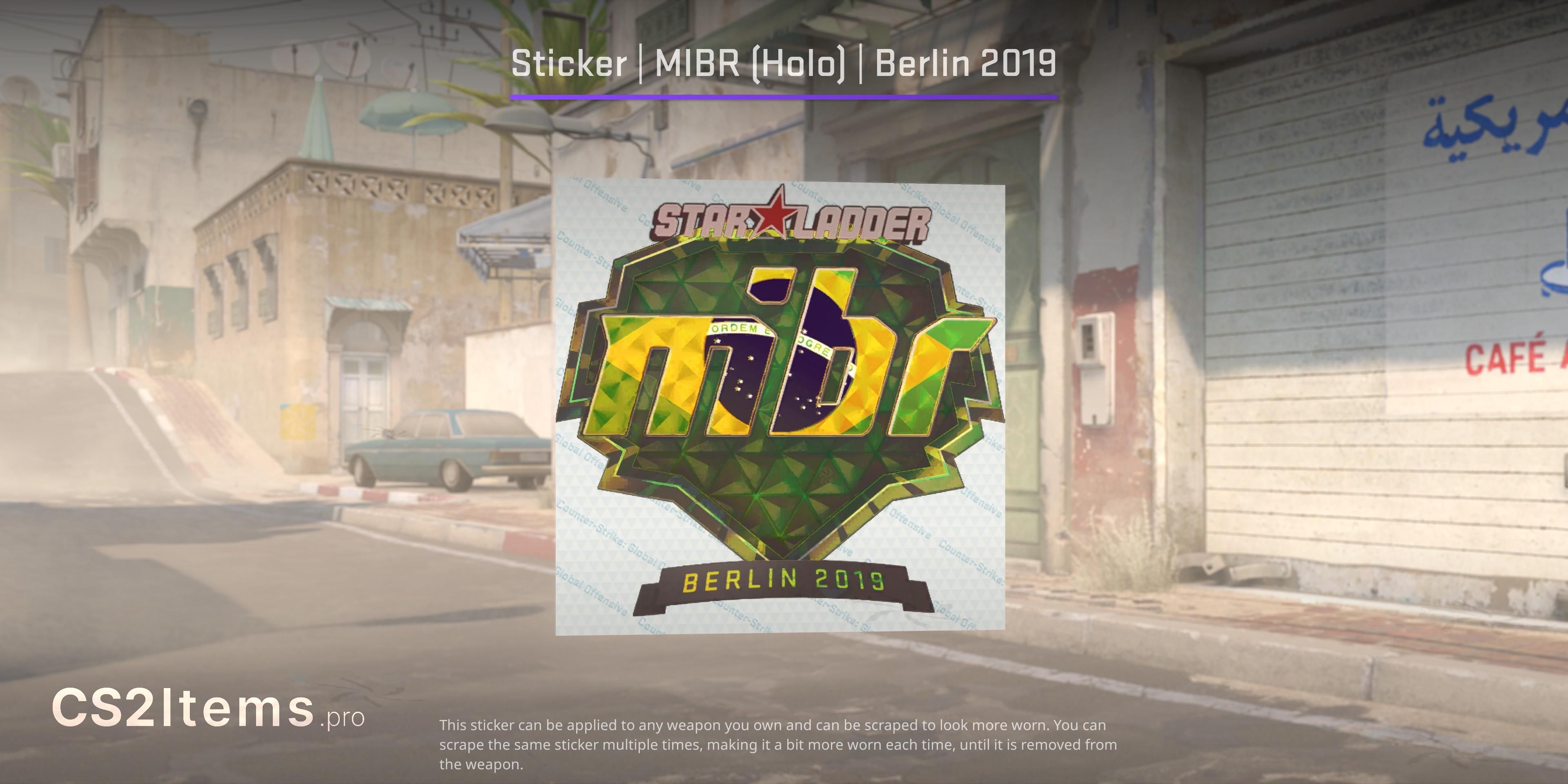 CS2 Naklejka | MIBR (hologramowa) | Berlin 2019 Przód