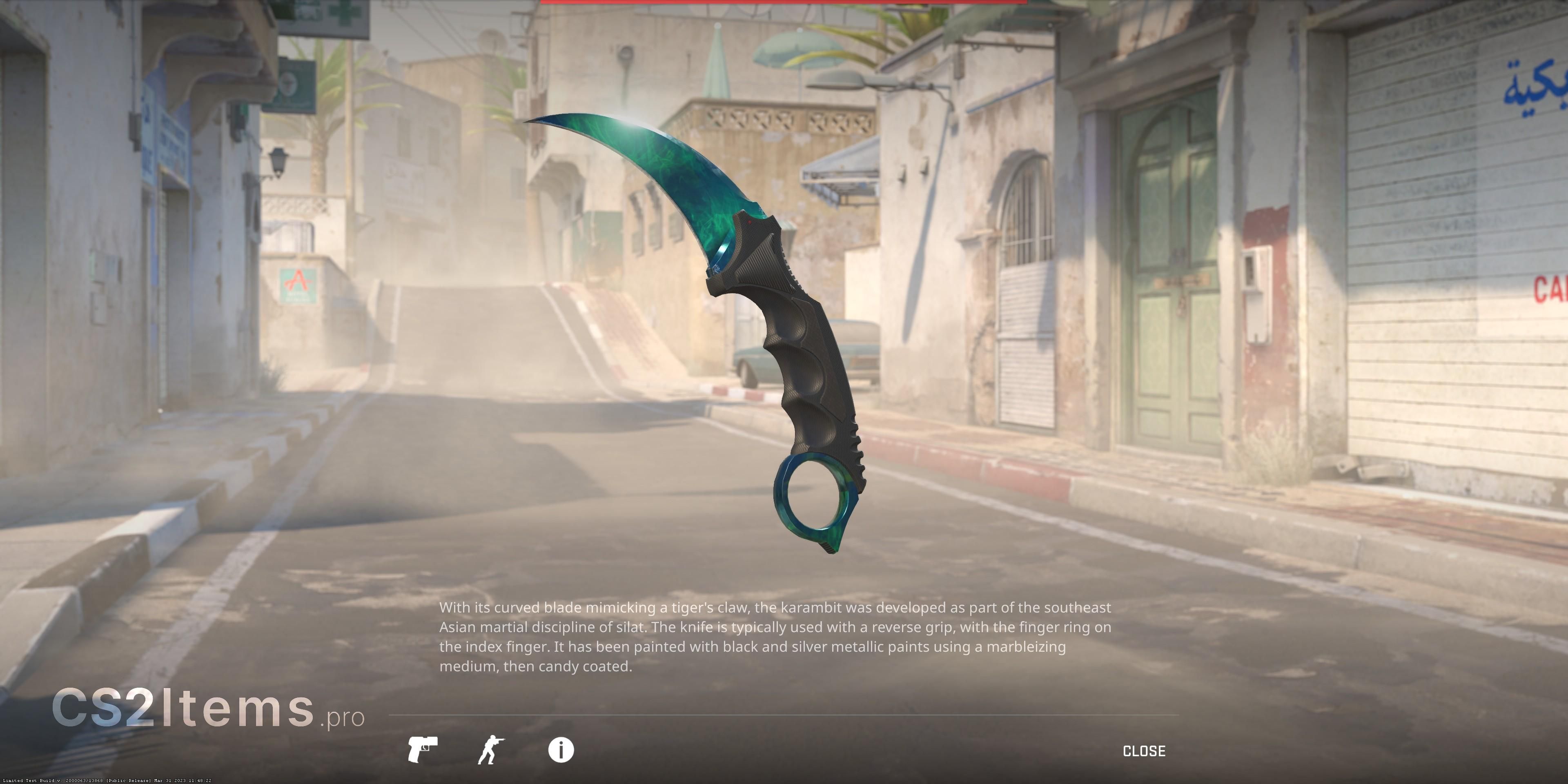 CS2 Karambit (★) | Gamma Doppler Rückseite