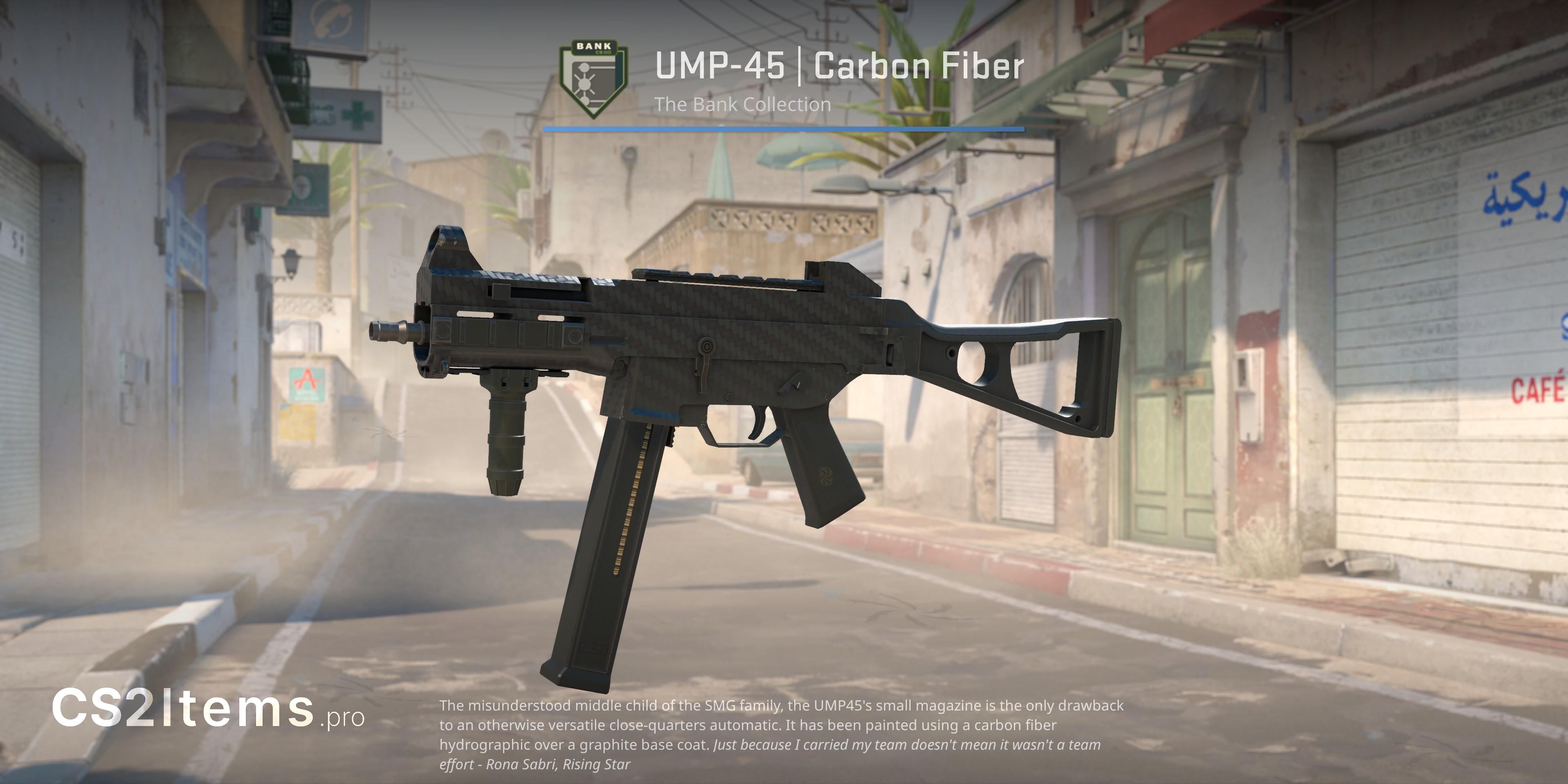 CS2 UMP-45 | Carbon Fiber Voorkant