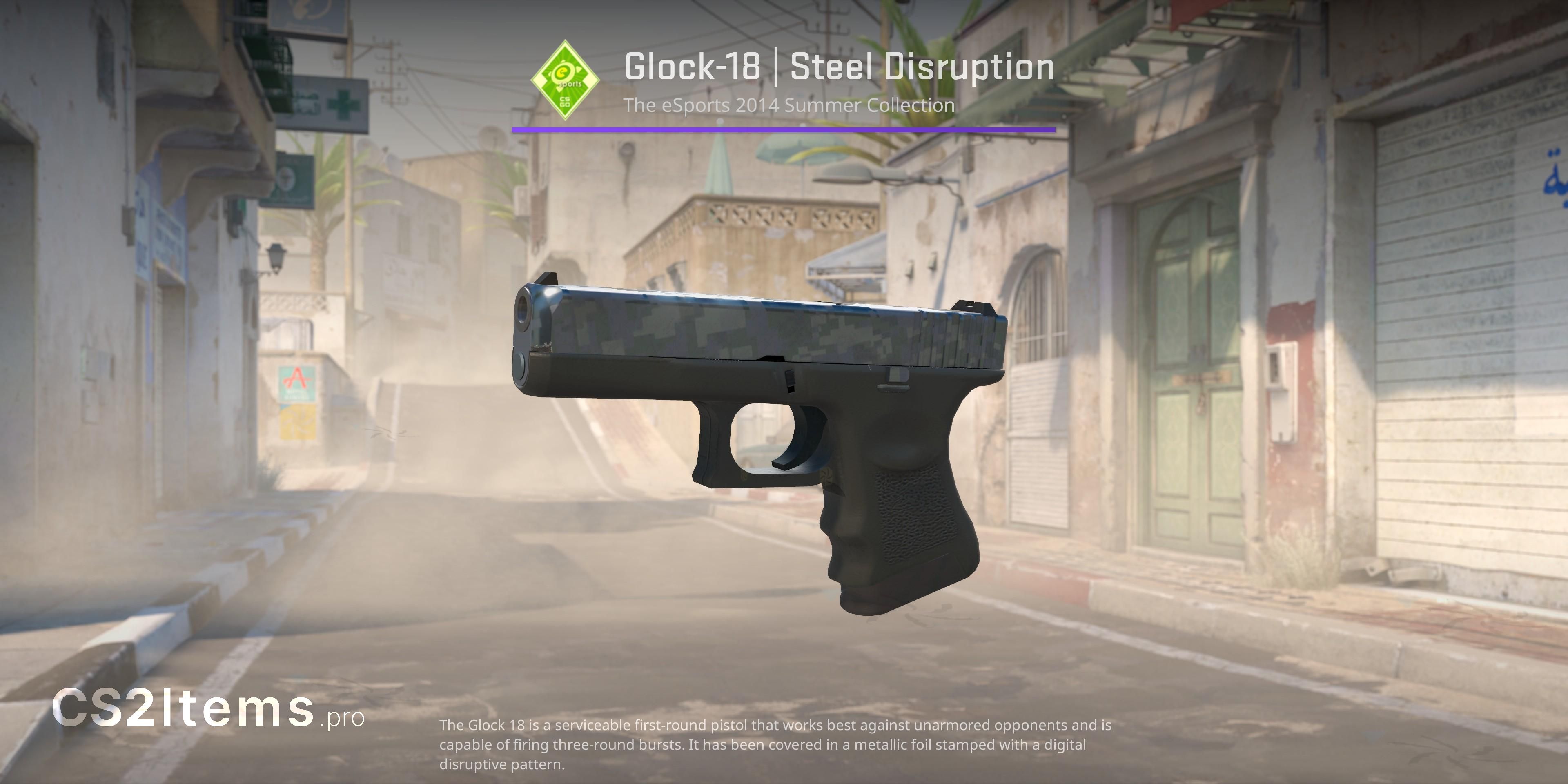 CS2 Glock-18 | Steel Disruption Față