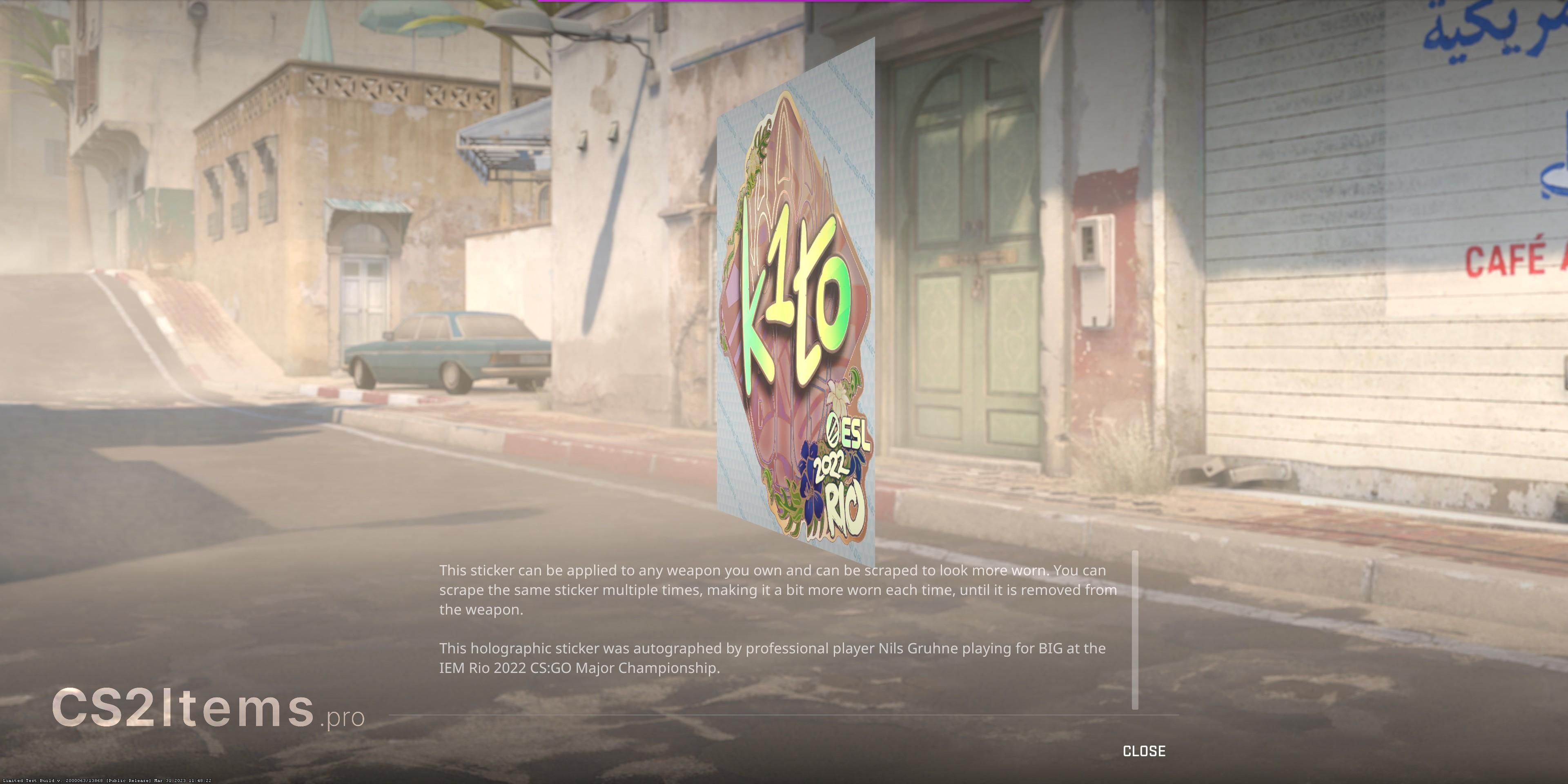 CS2 Naklejka | Heroic (brokatowa) | Antwerpia 2022 Tył