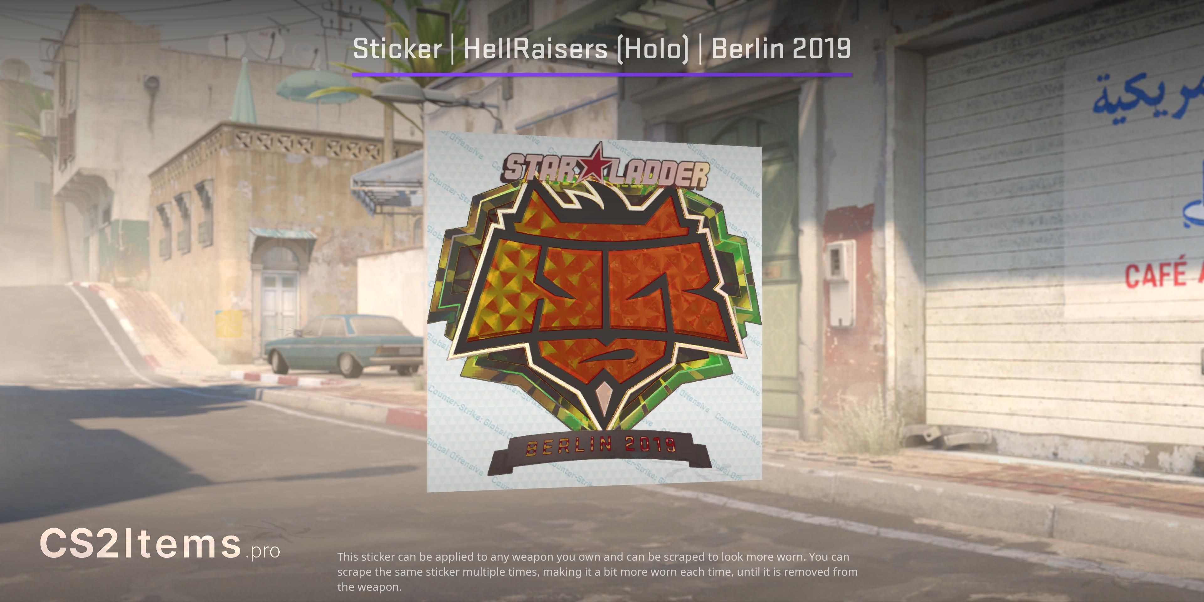 CS2 Naklejka | HellRaisers (hologramowa) | Berlin 2019 Przód