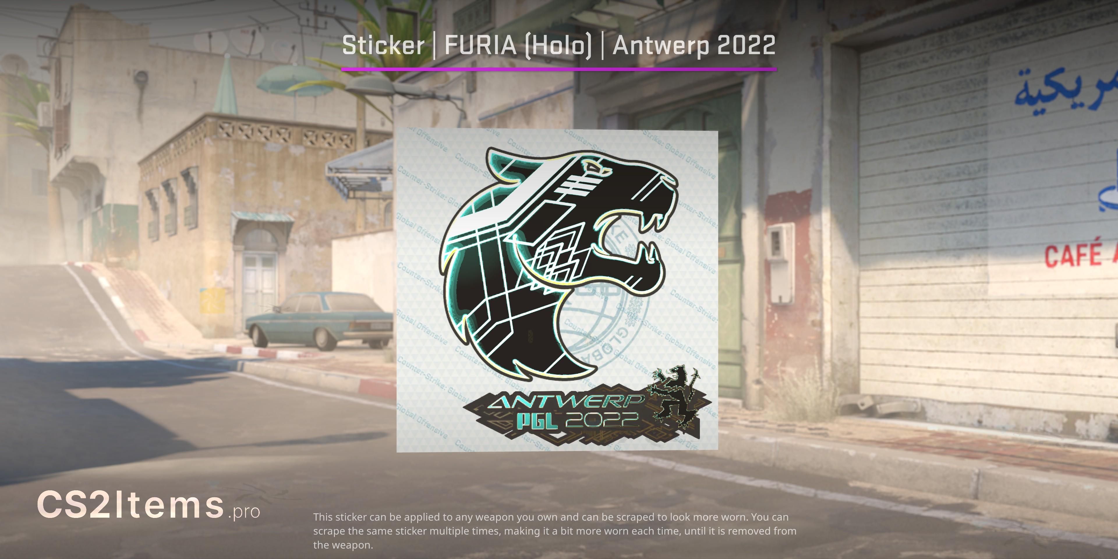 CS2 Adesivo | FURIA (Olografico) | Anversa 2022 Anteriore
