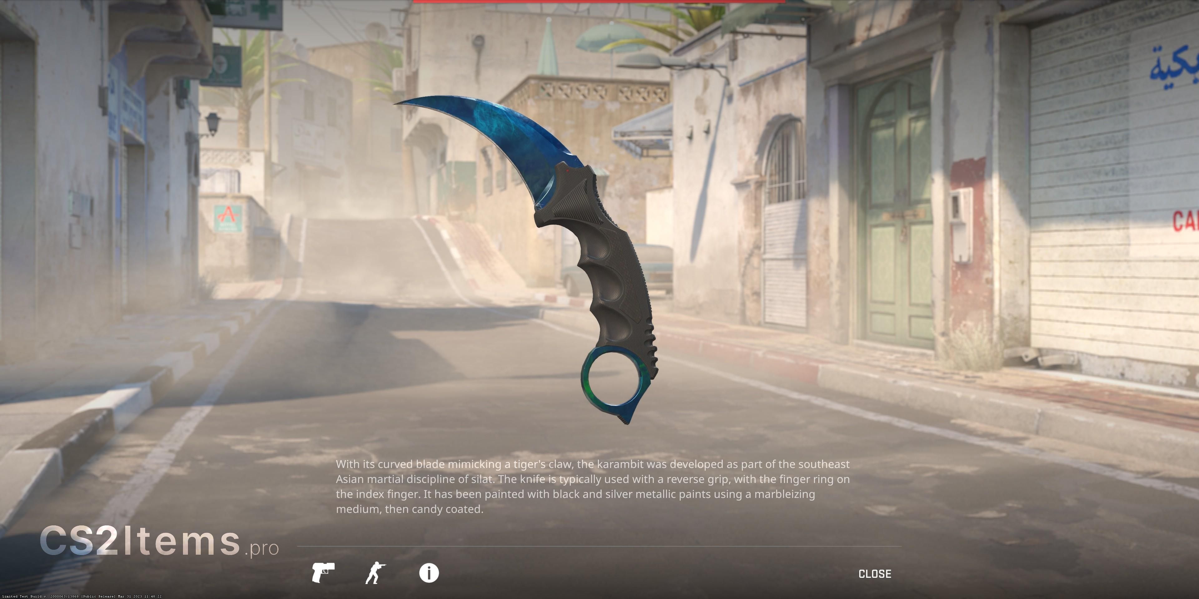 CS2 Karambit (★) | Gamma Doppler Týl