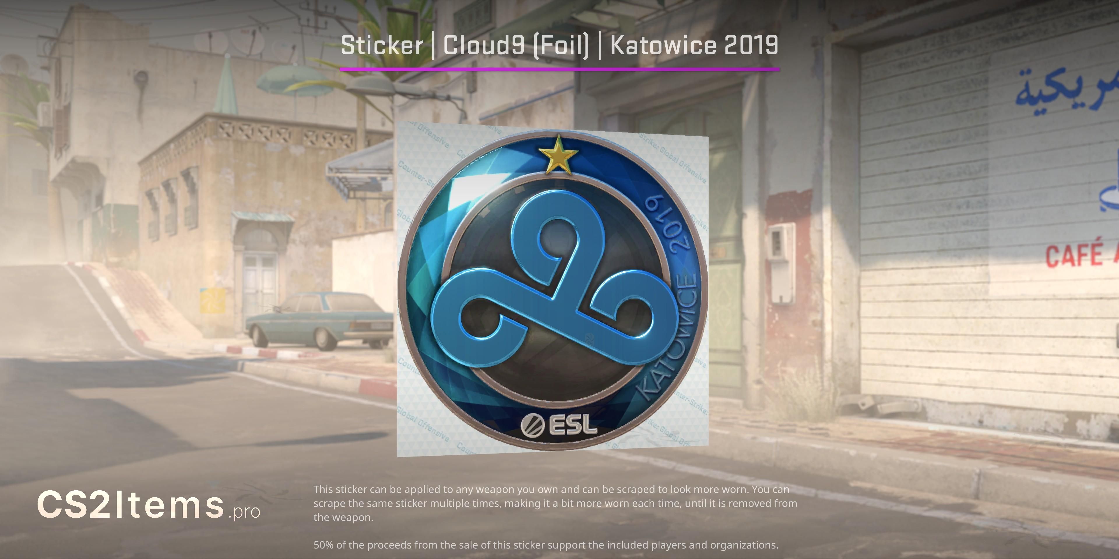 CS2 Adesivo | Cloud9 (Foil) | Katowice 2019 Anteriore