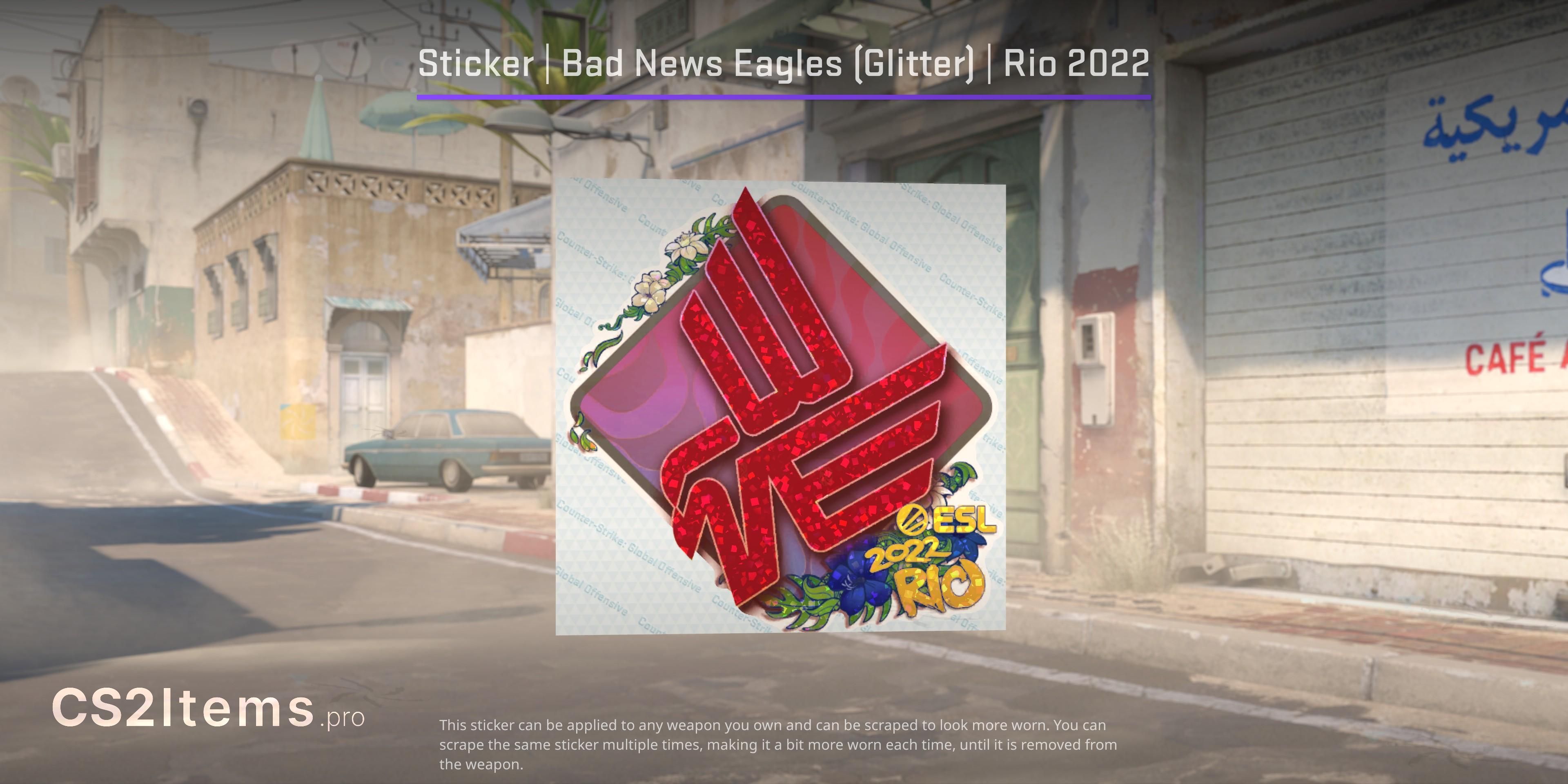 CS2 Klistremerke | Bad News Eagles (glitter) | Rio 2022 Forsiden