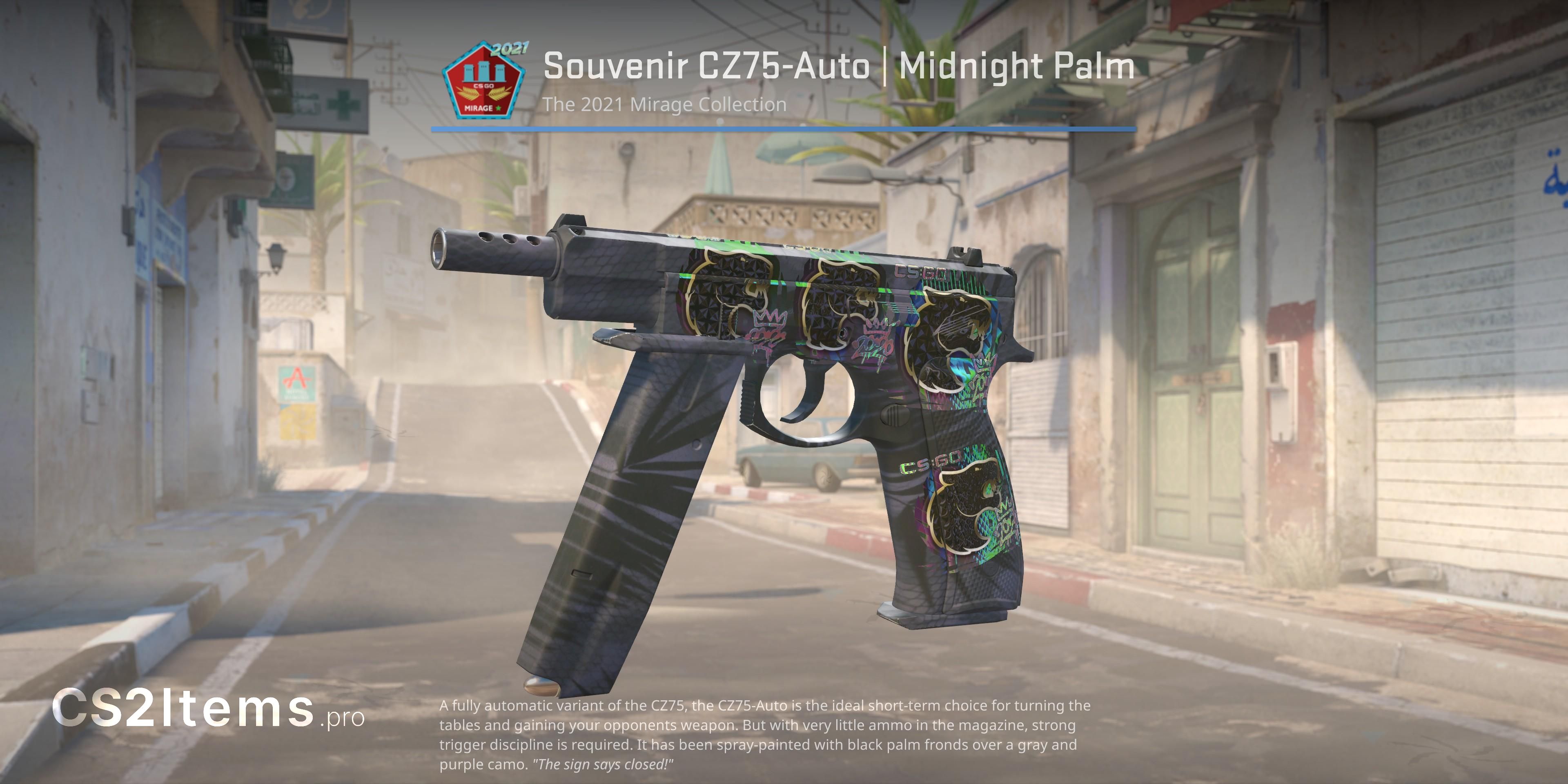 CS2 CZ75-Auto | Midnight Palm Anteriore