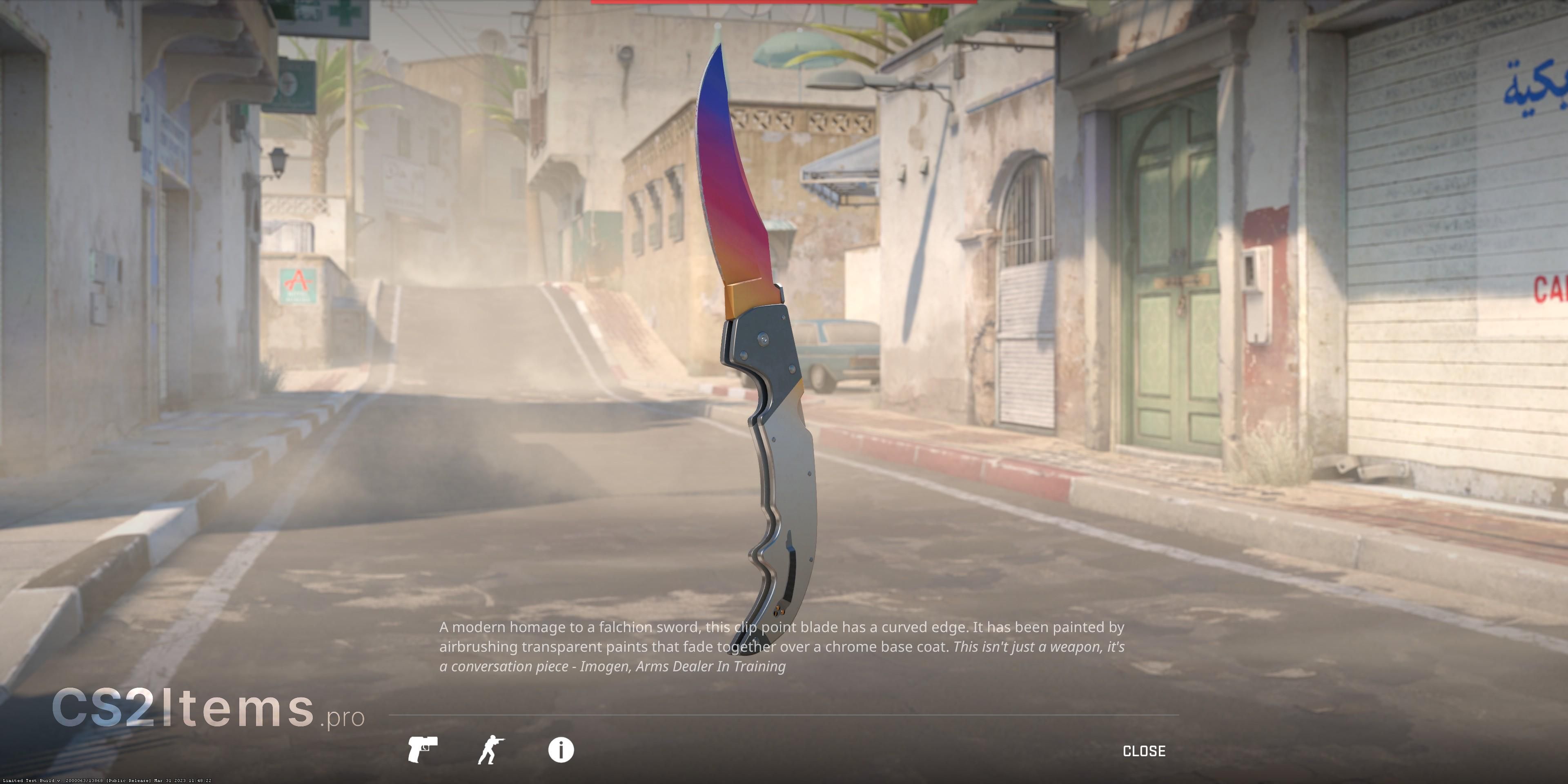 CS2 ★ Falchion Knife | Fade Rear