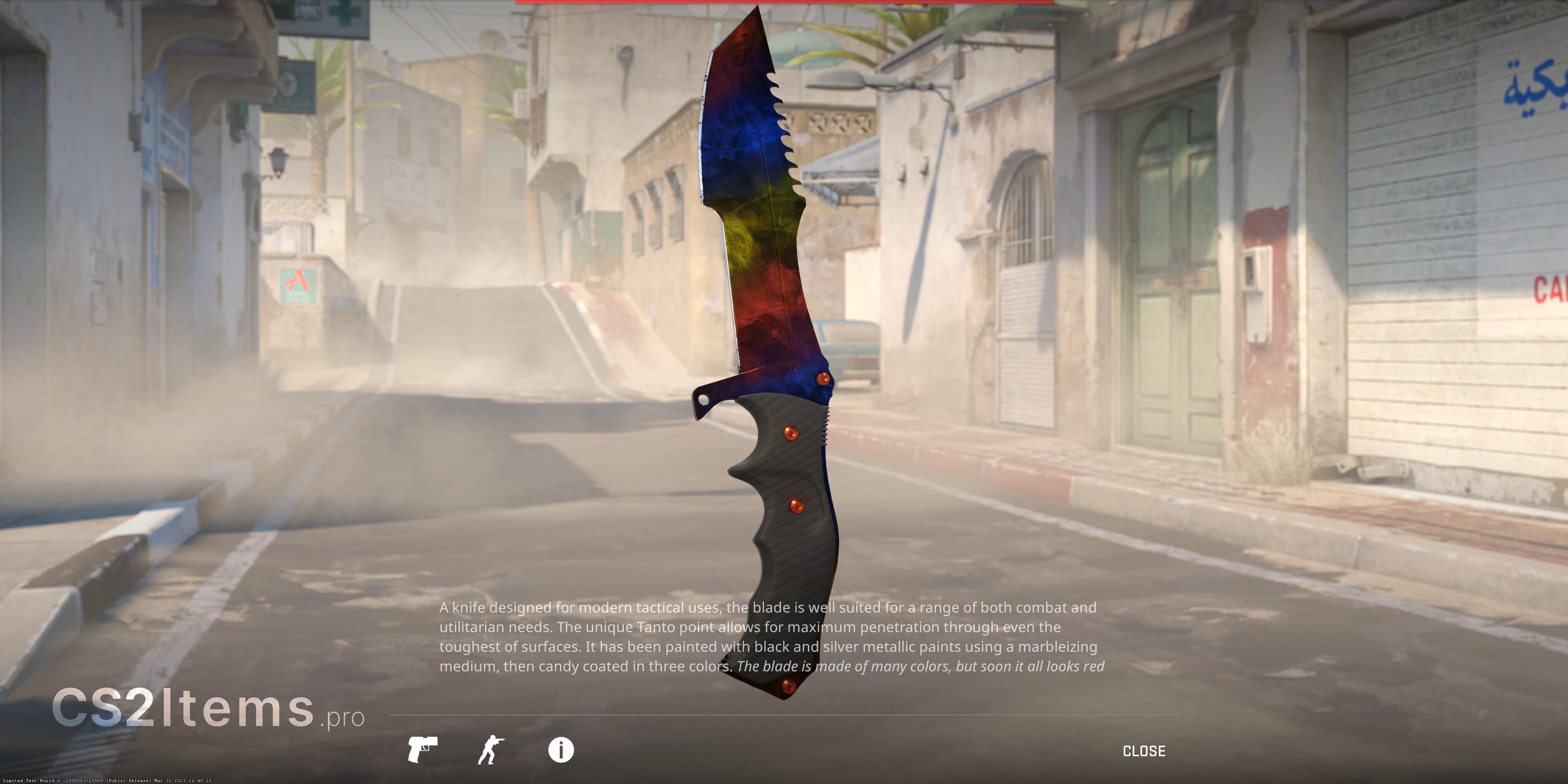 CS2 Lovecký nůž (★) | Marble Fade Týl