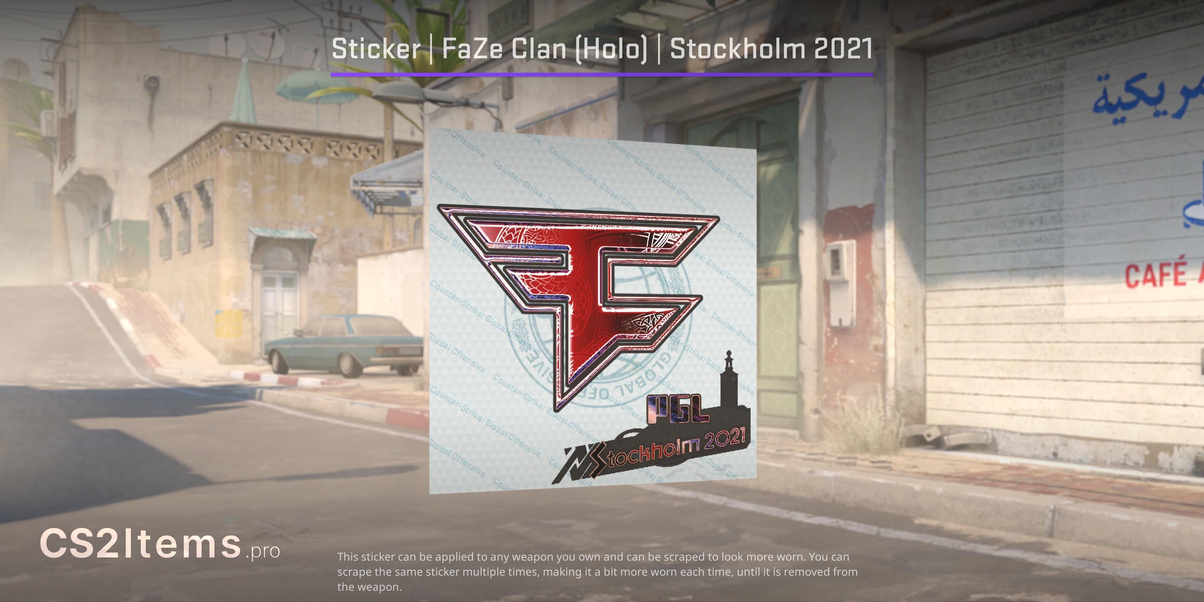 CS2 Sticker | FaZe Clan (Holo) | Stockholm 2021 Voorkant