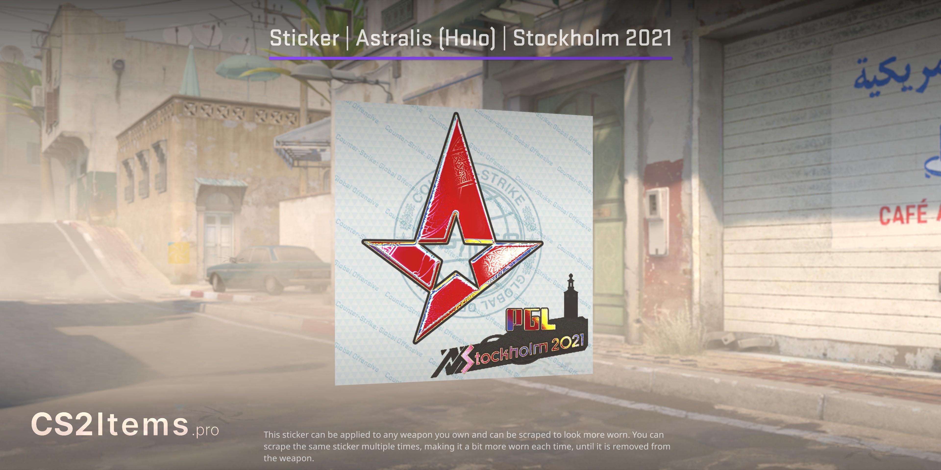 CS2 Naklejka | Astralis (hologramowa) | Sztokholm 2021 Przód