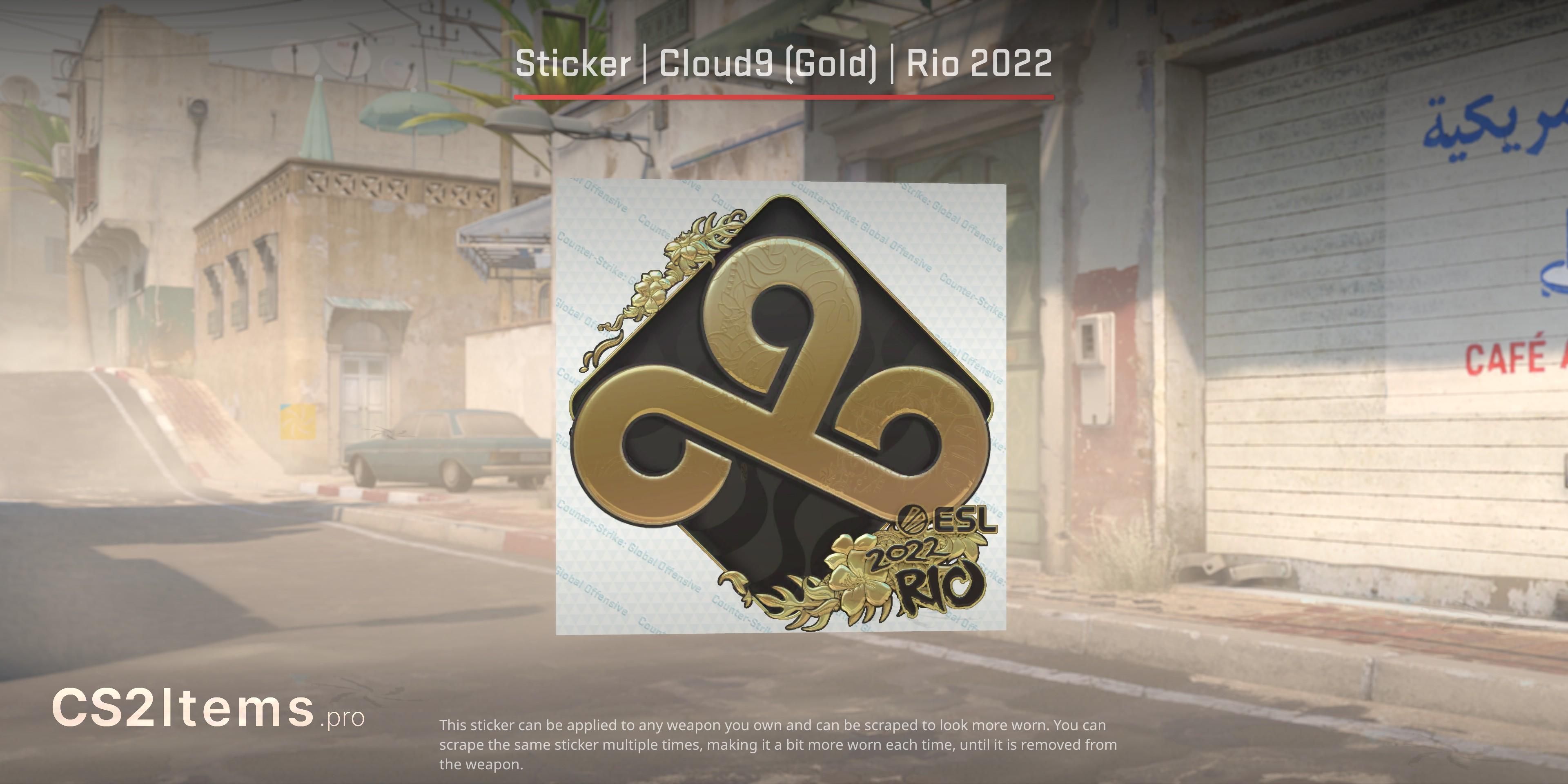 CS2 Sticker | Cloud9 (or) | Rio 2022 Devant