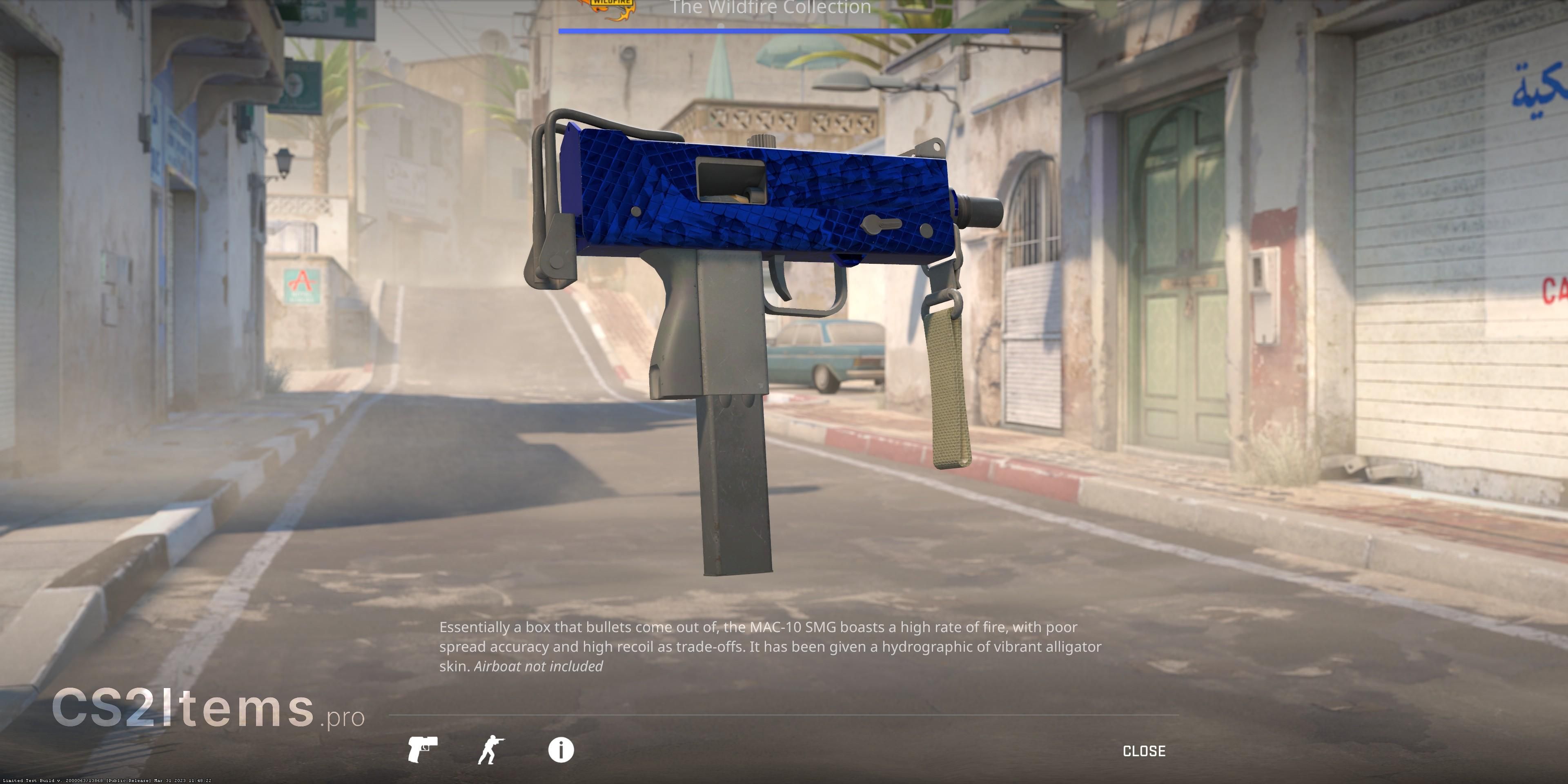 CS2 MAC-10 | Lapis Gator หลัง