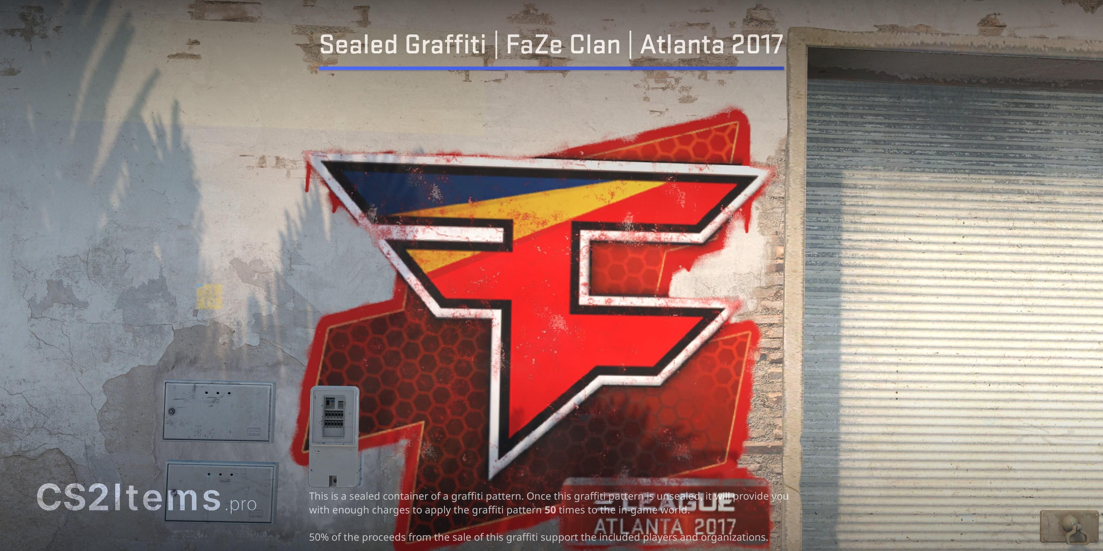 CS2 Graffiti nguyên bọc | FaZe Clan | Atlanta 2017 Mặt trước