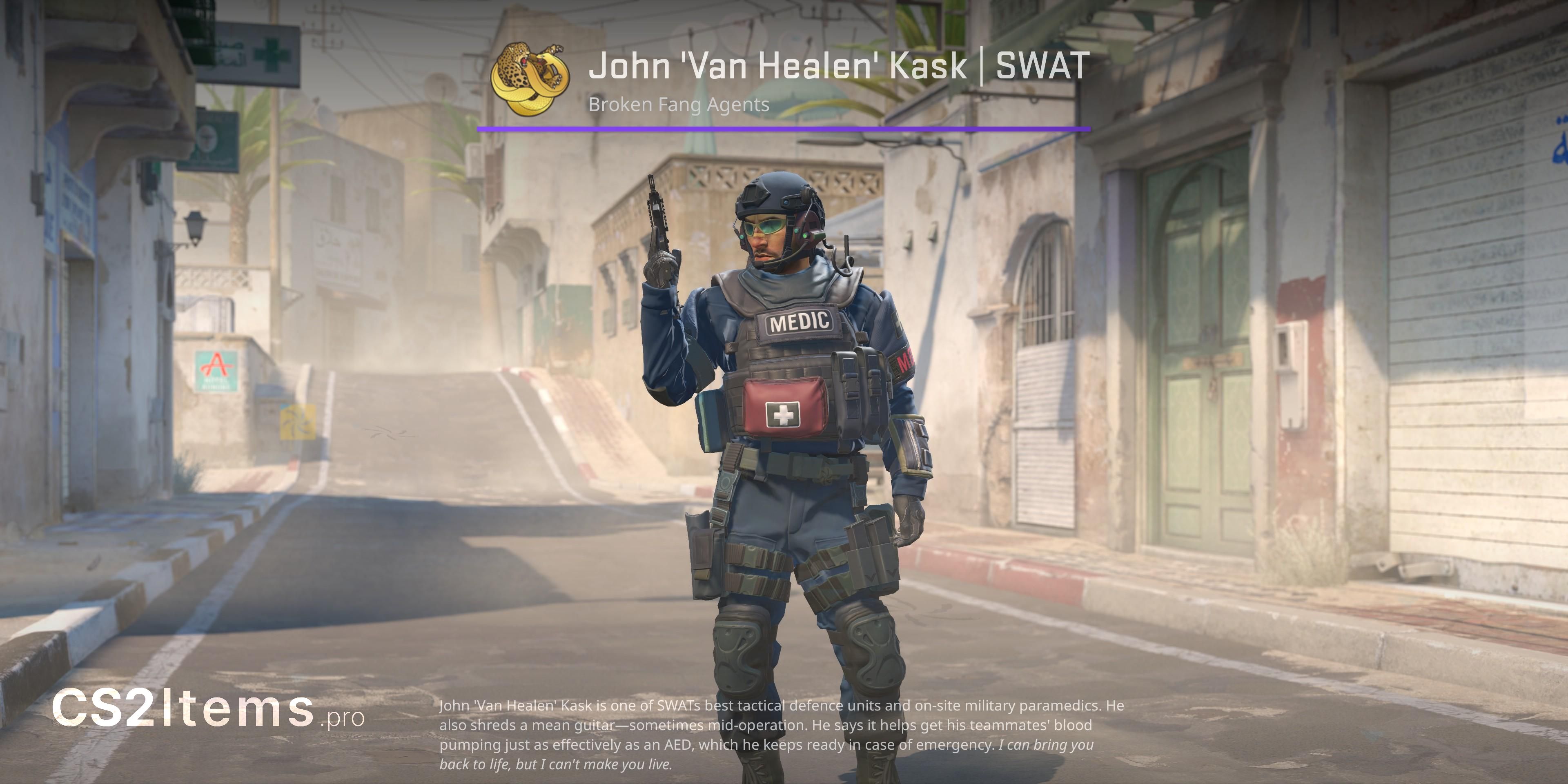 CS2 John 'Van Healen' Kask | SWAT Voorkant