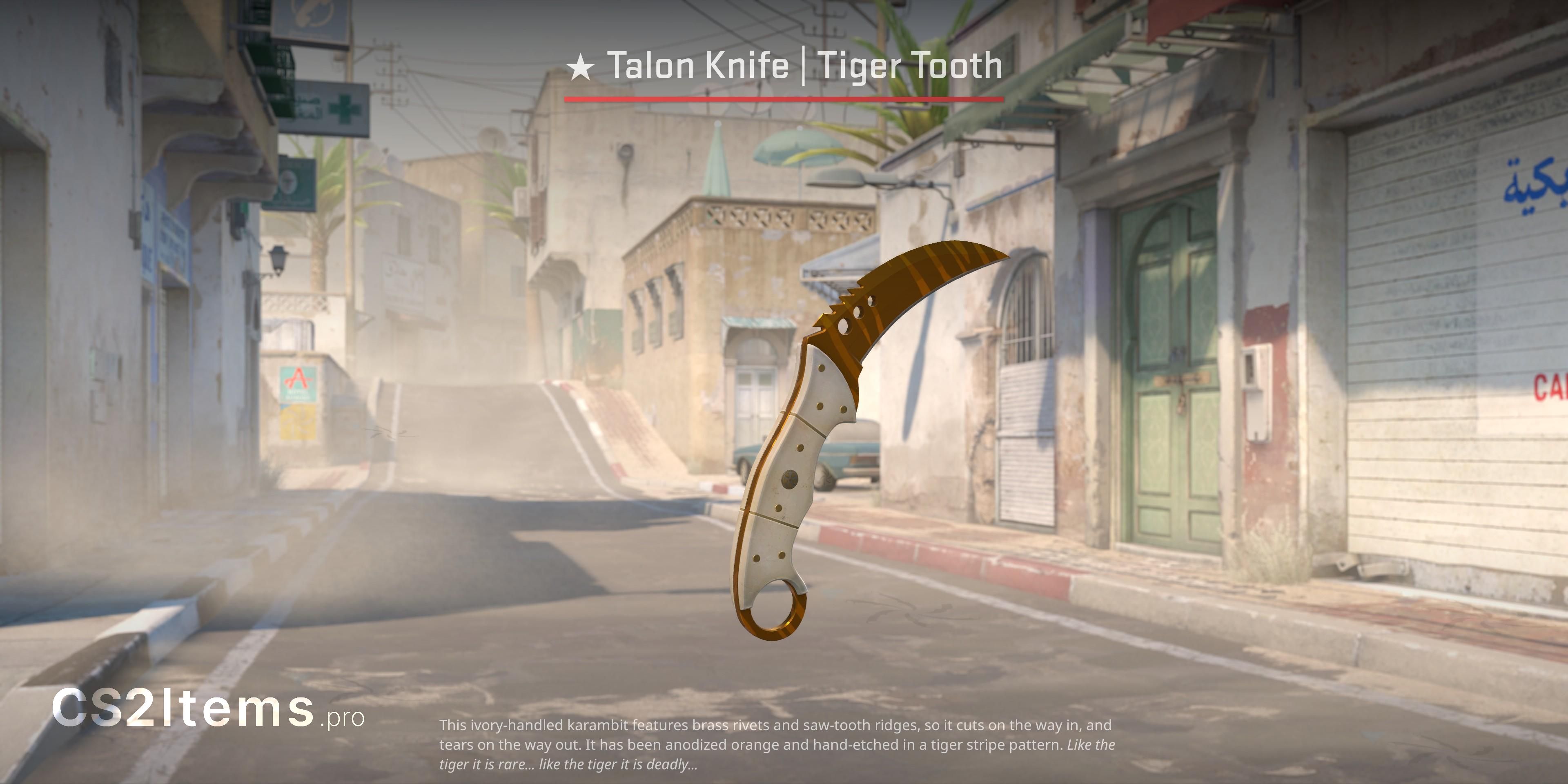 CS2 Faca Talon ★ | Tiger Tooth Frente